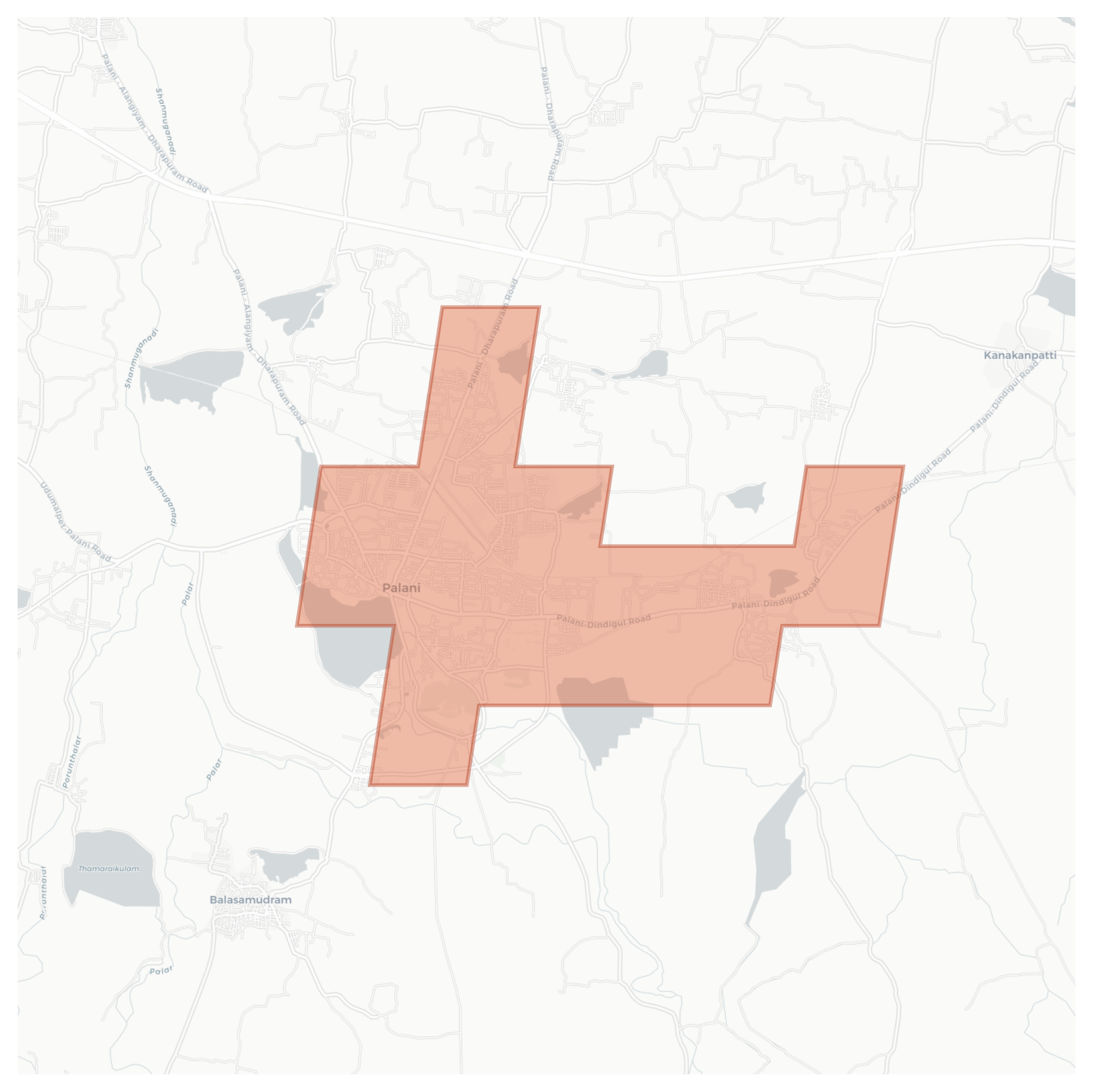 Palani geographic map