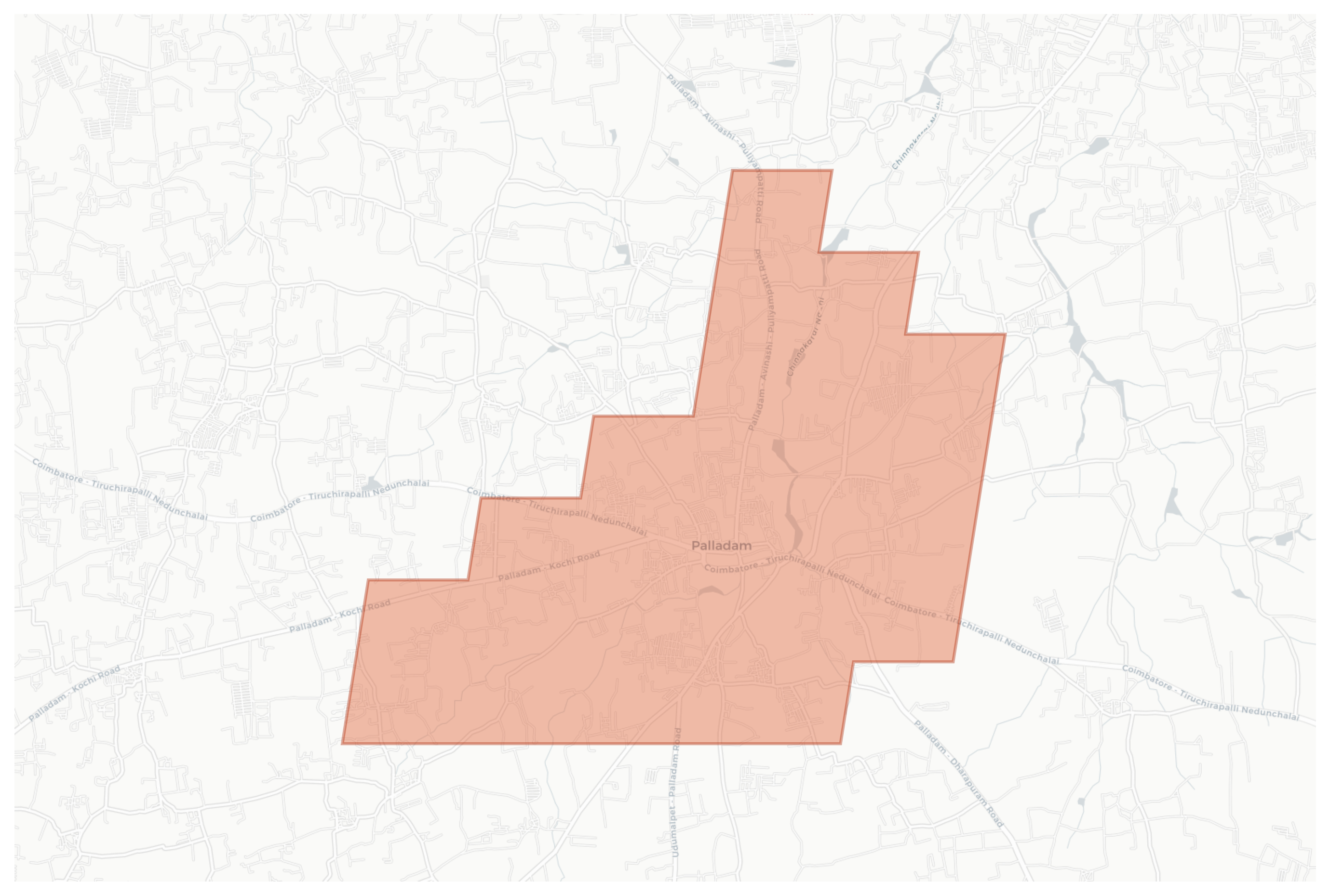 Palladam geographic map