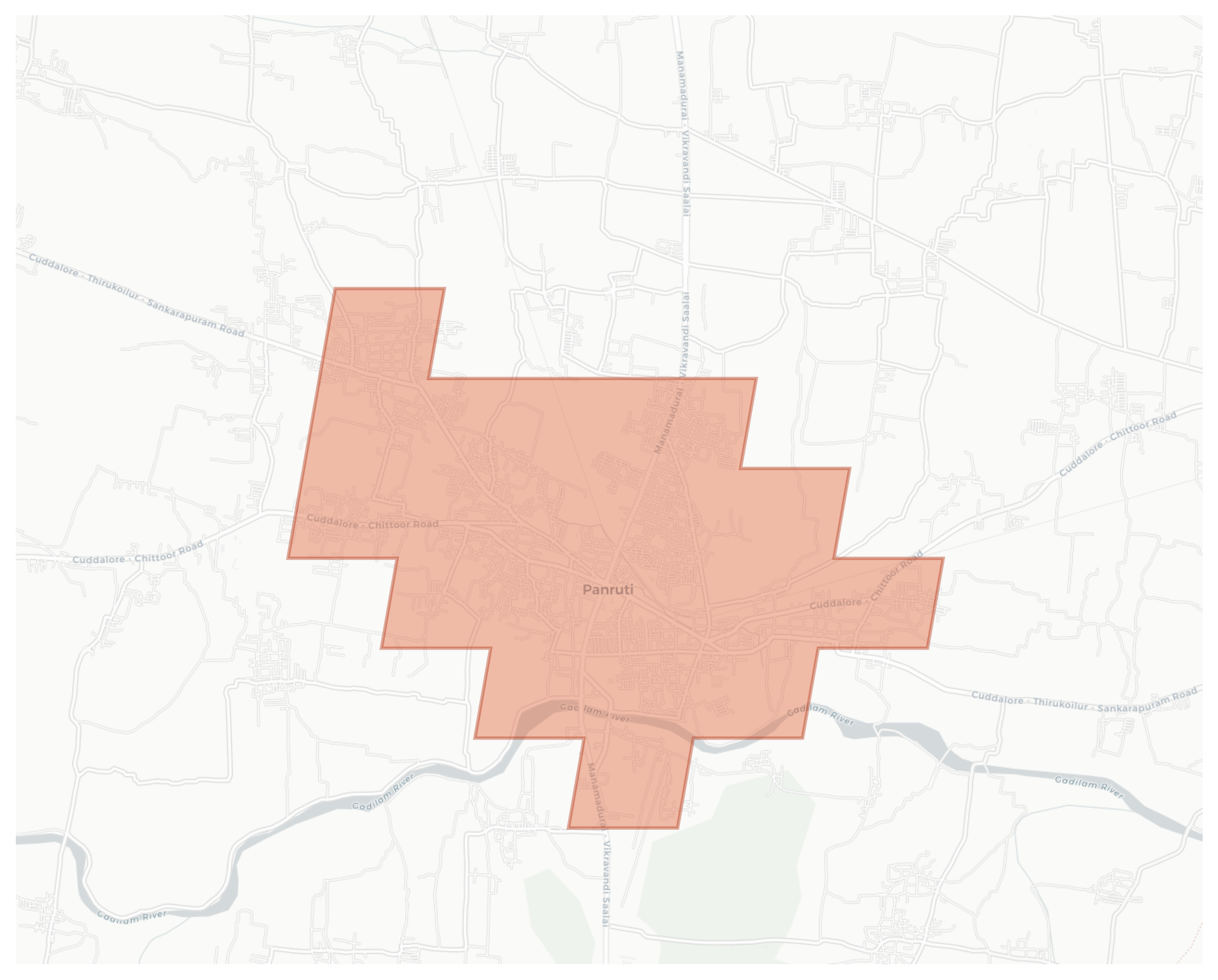Panruti geographic map