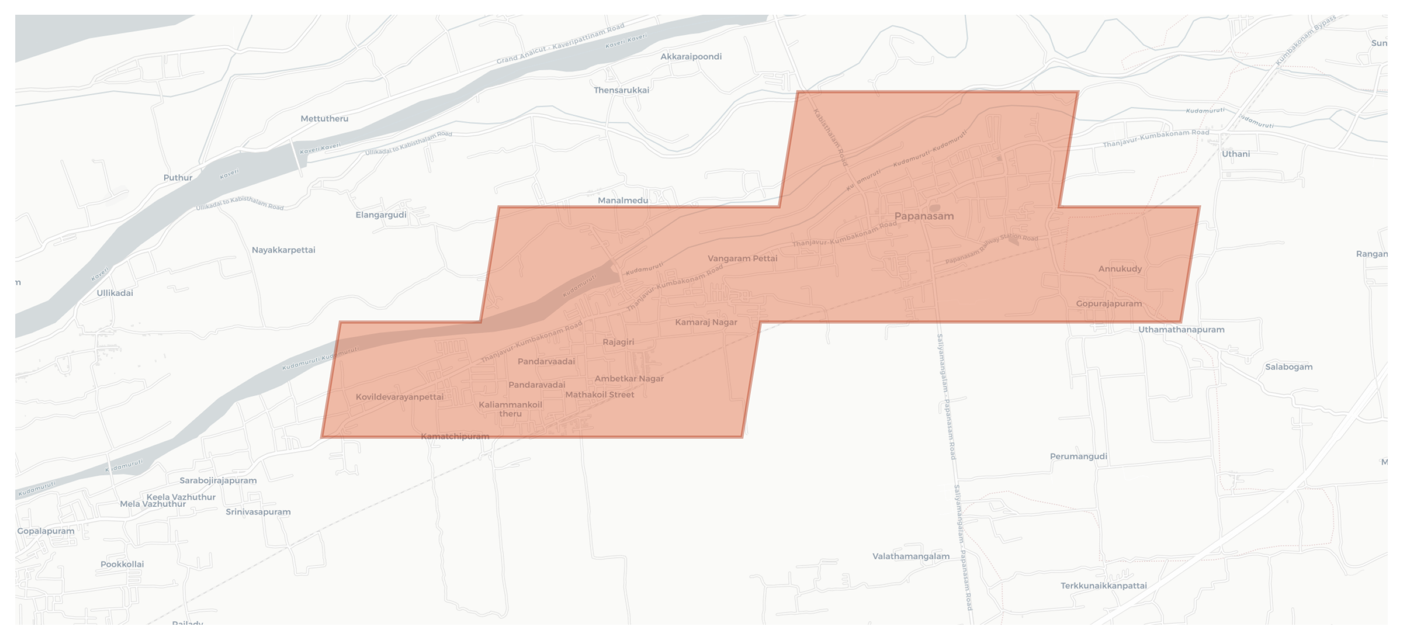 Papanasam geographic map