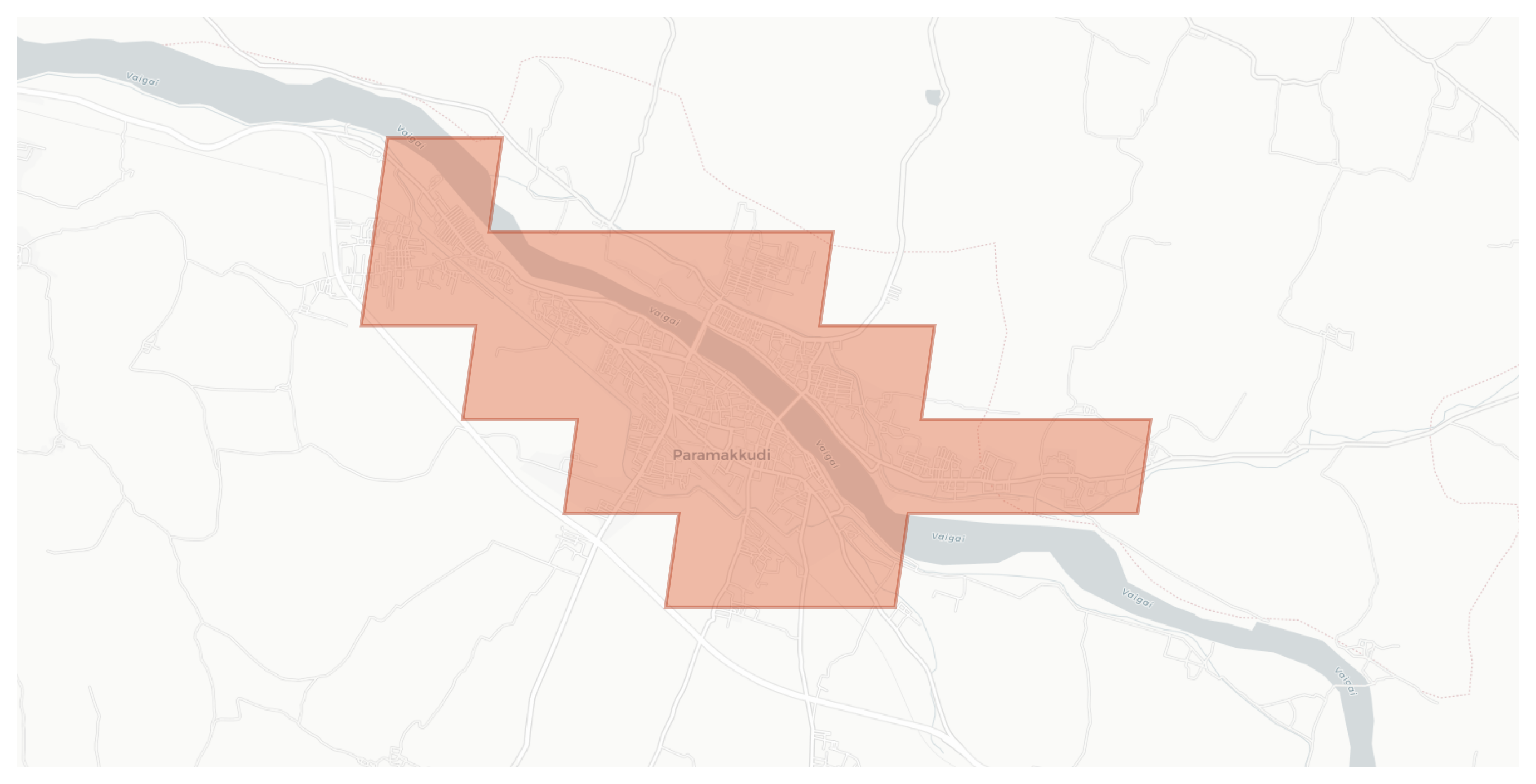 Paramakkudi geographic map