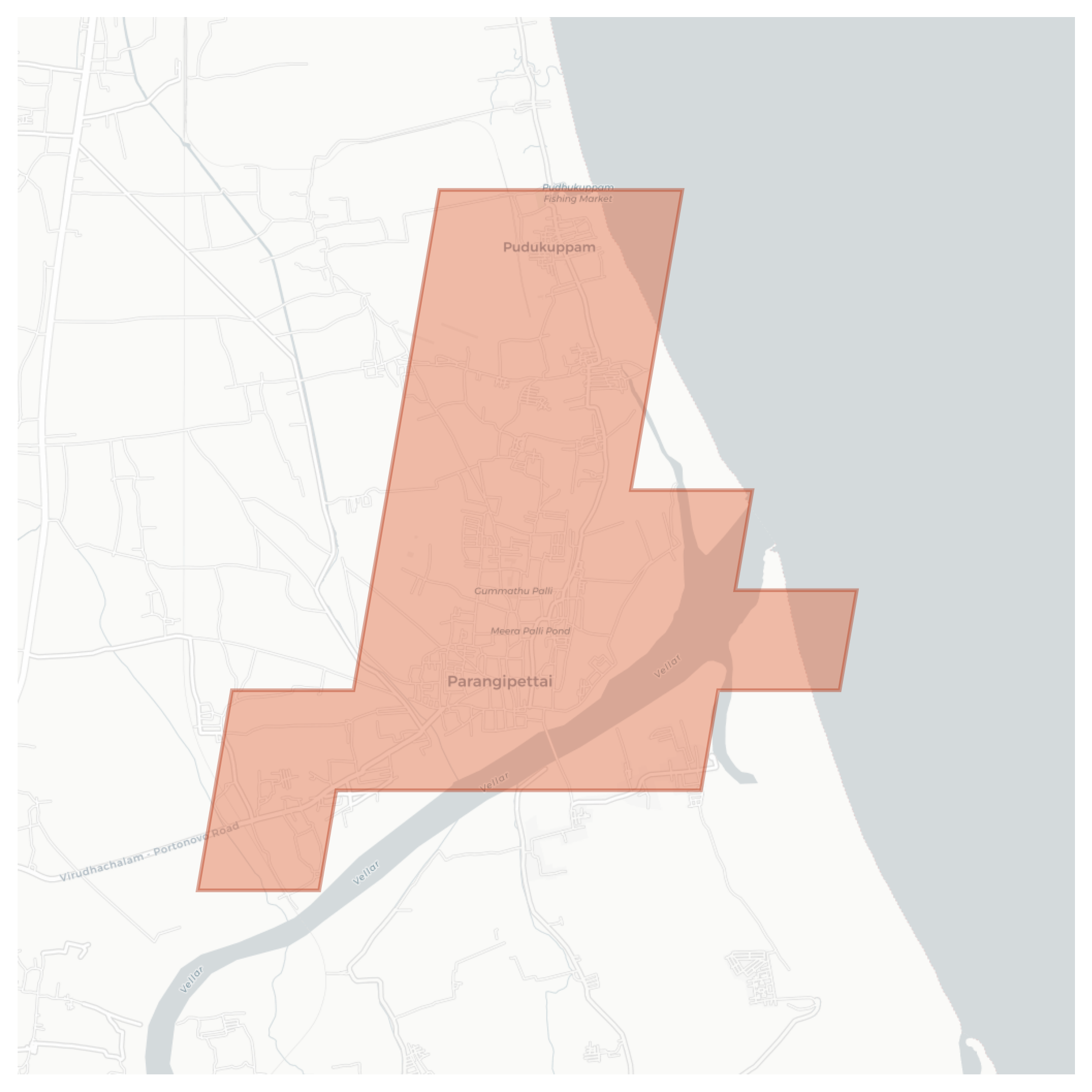 Parangipettai geographic map