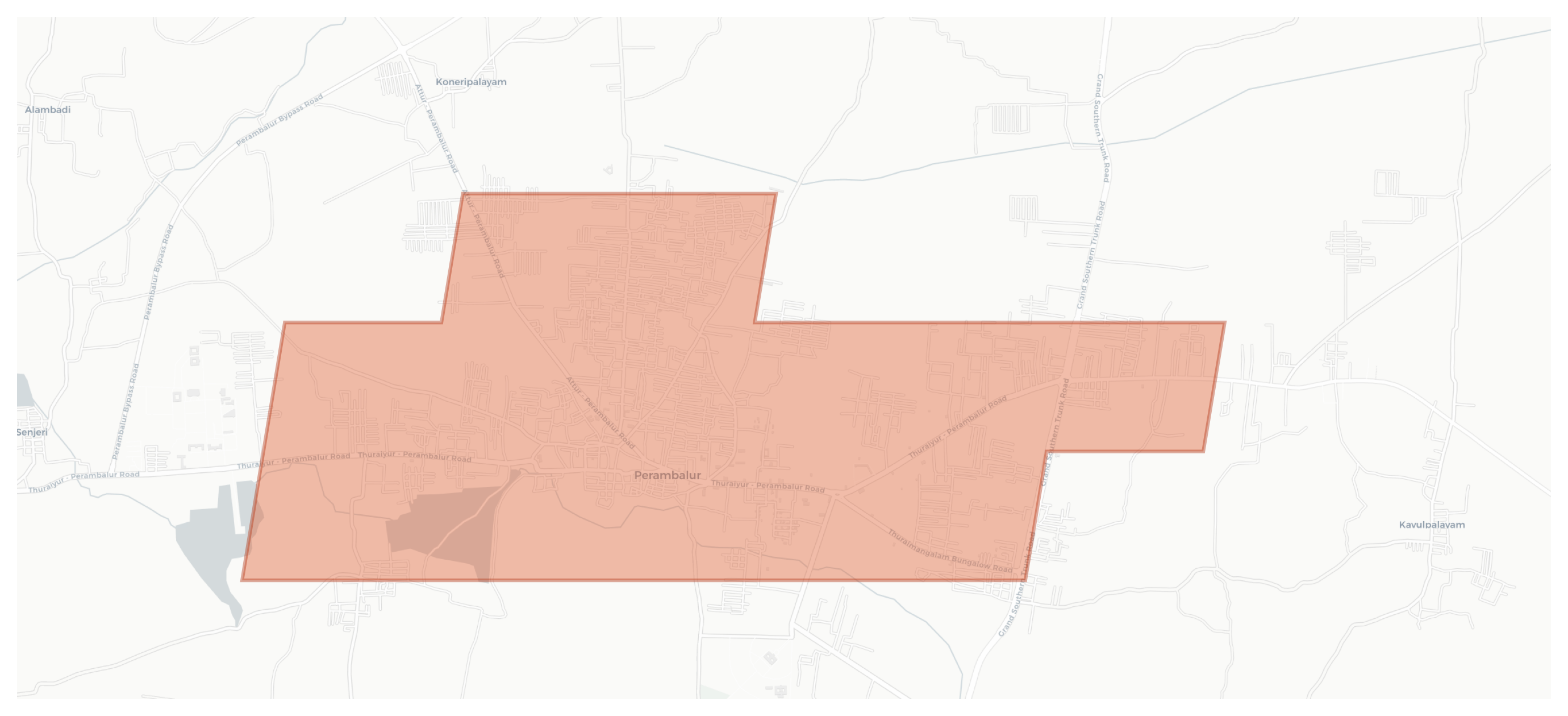 Perambalur geographic map