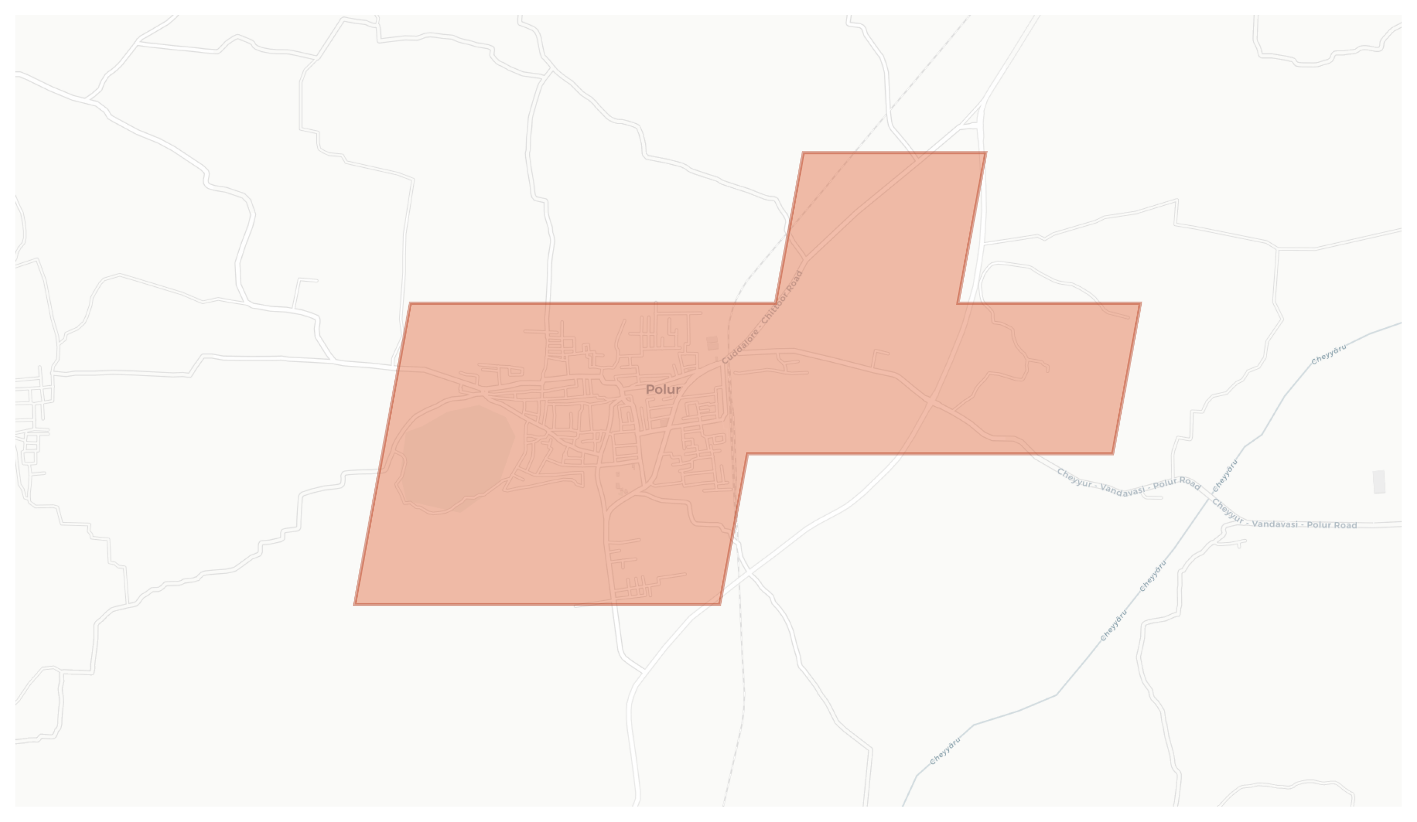 Polur geographic map