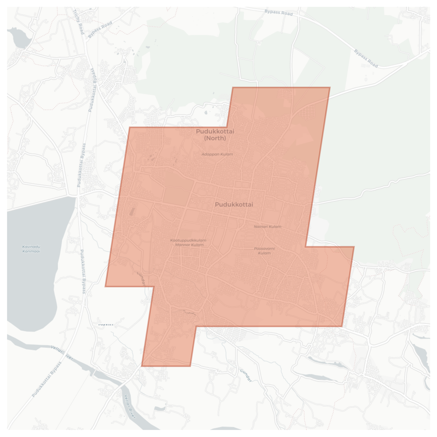 Pudukkottai geographic map