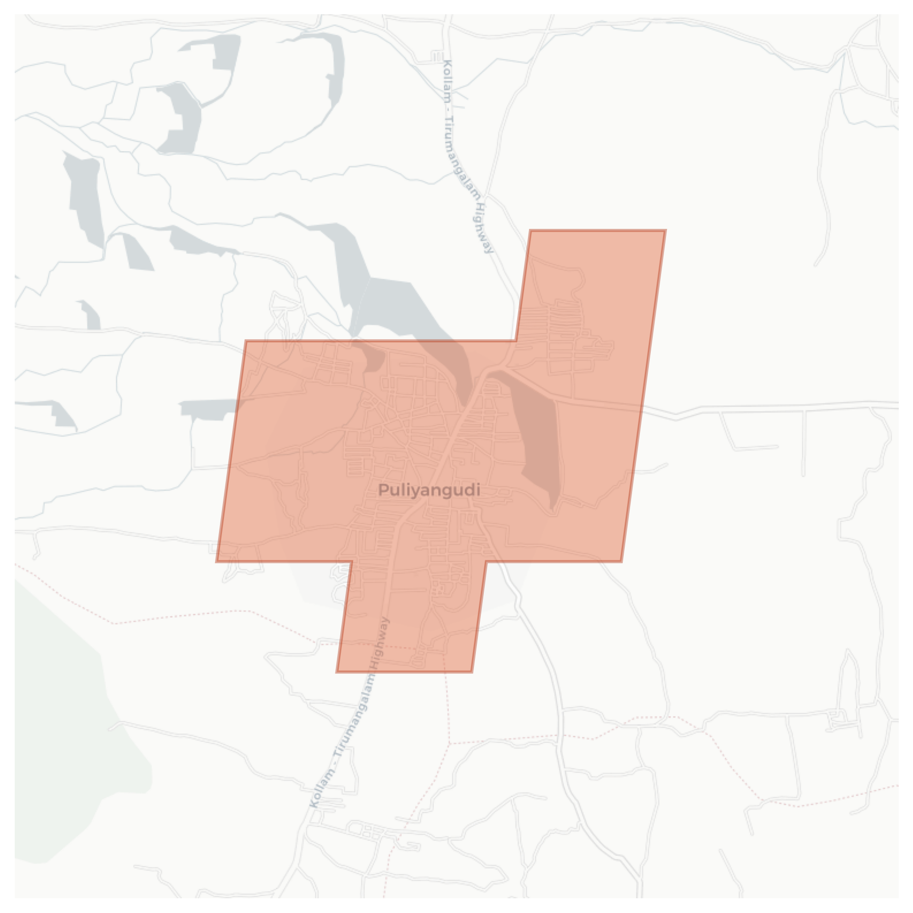 Puliyangudi geographic map