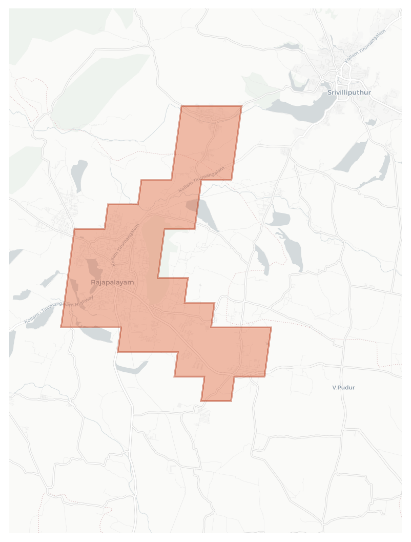 Rajapalayam geographic map