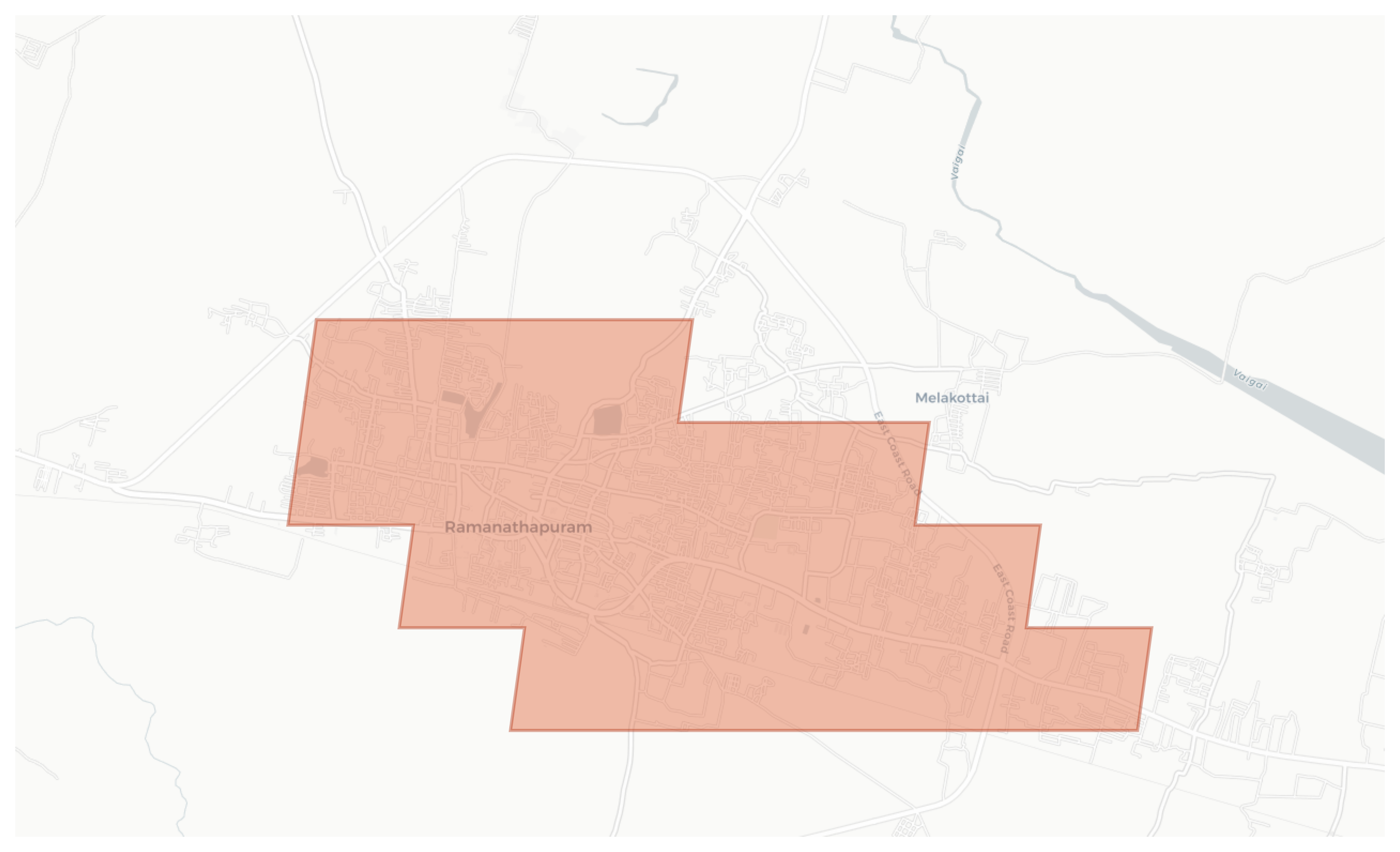 Ramanathapuram geographic map