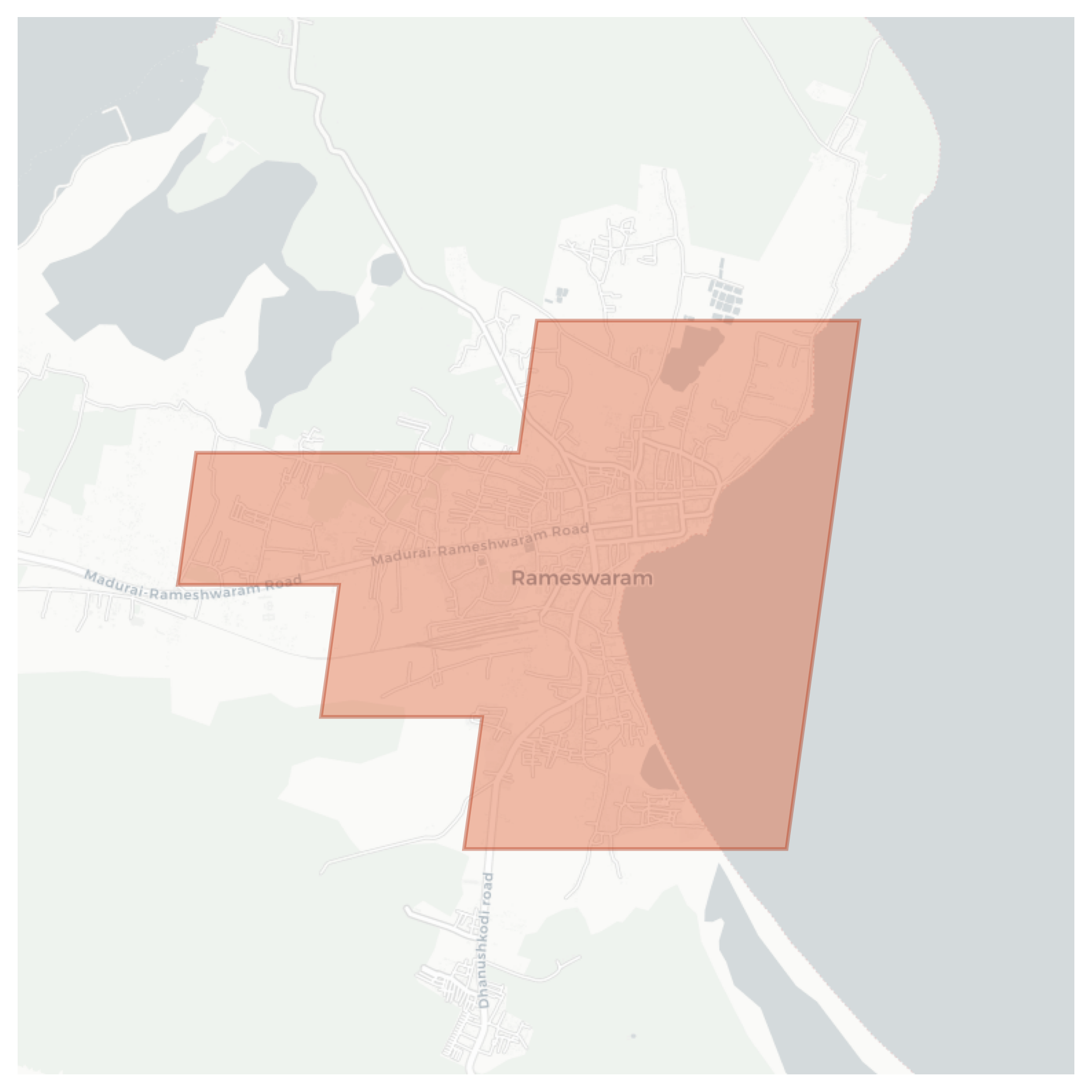 Rameswaram geographic map