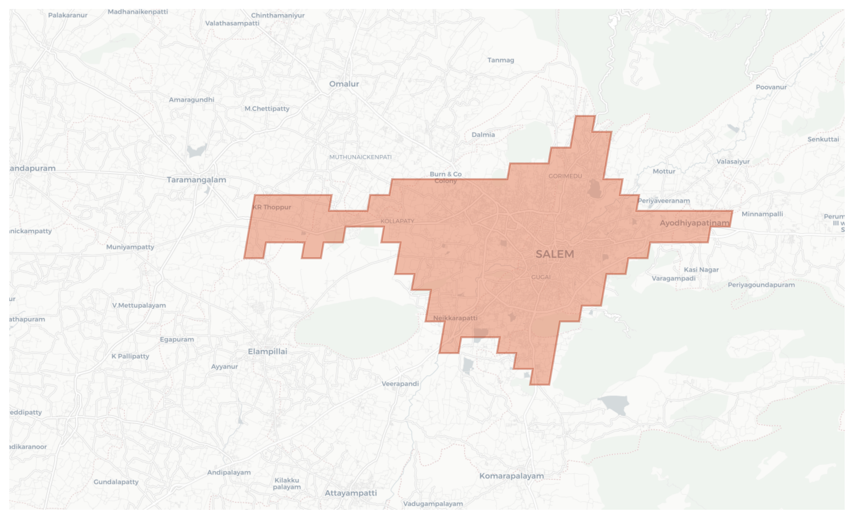 Salem geographic map