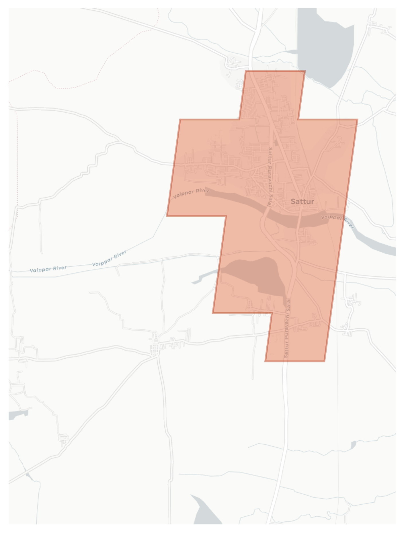 Sattur geographic map