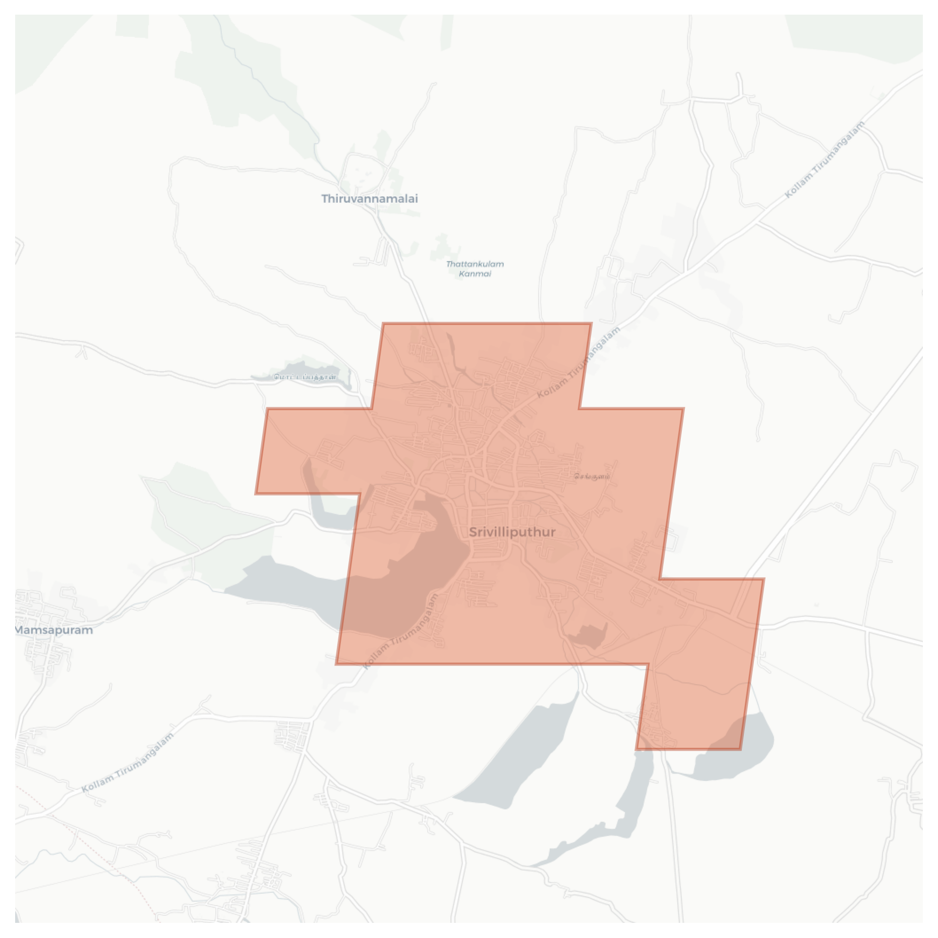 Srivilliputtur geographic map