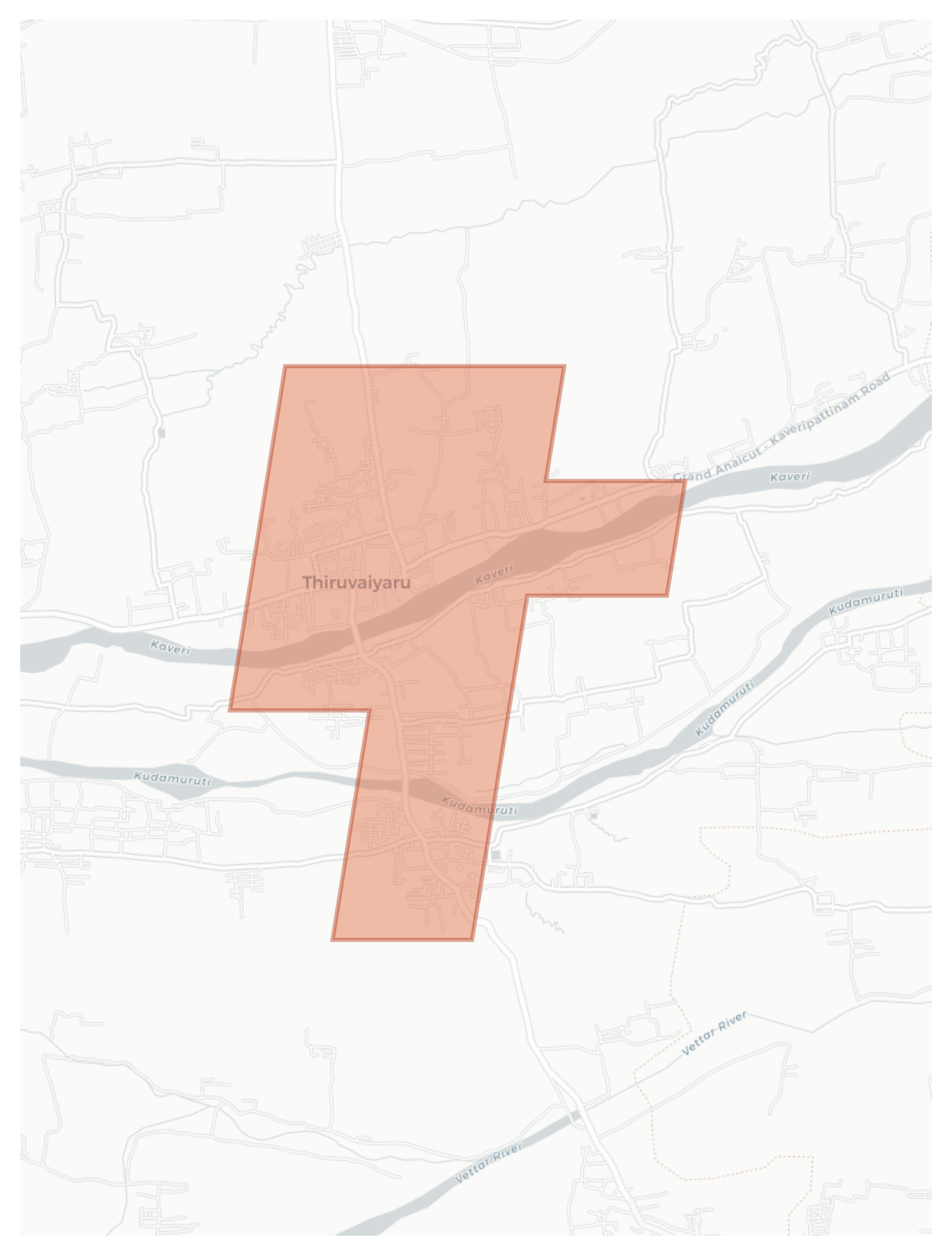Thiruvaiyaru geographic map