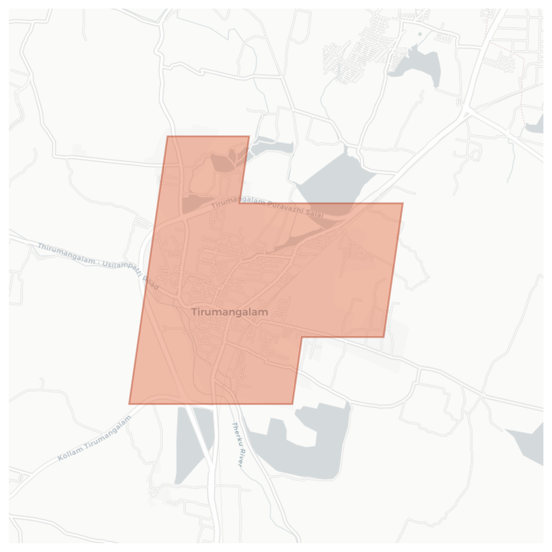 Tirumangalam geographic map