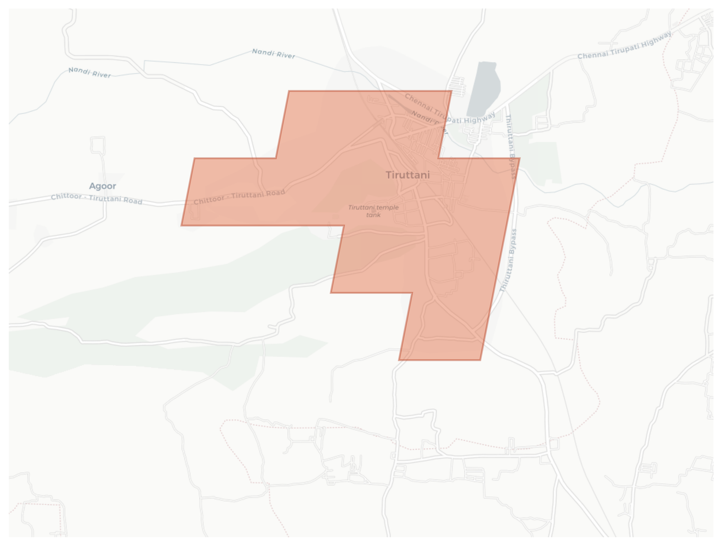 Tiruttani geographic map