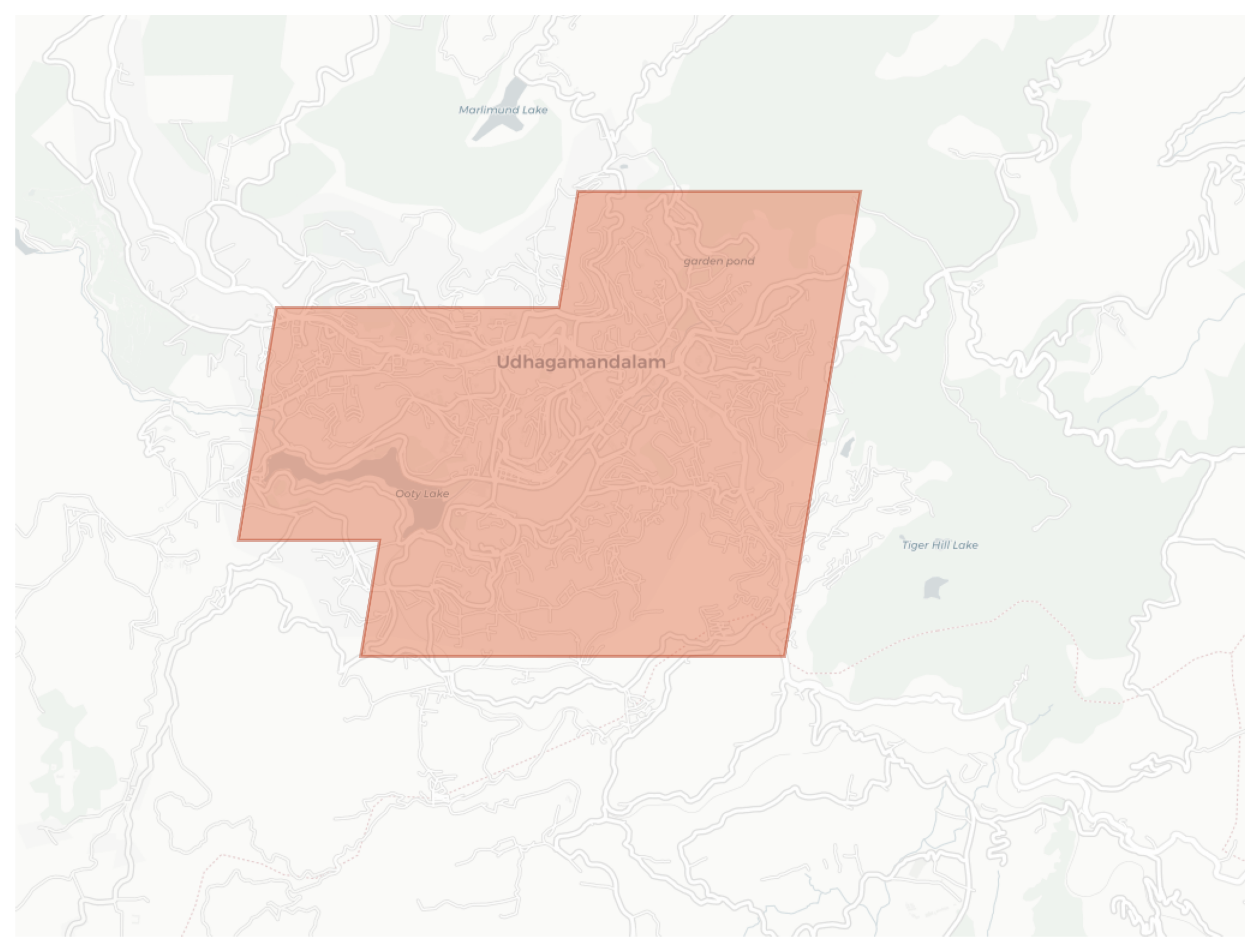 Udhagamandalam geographic map