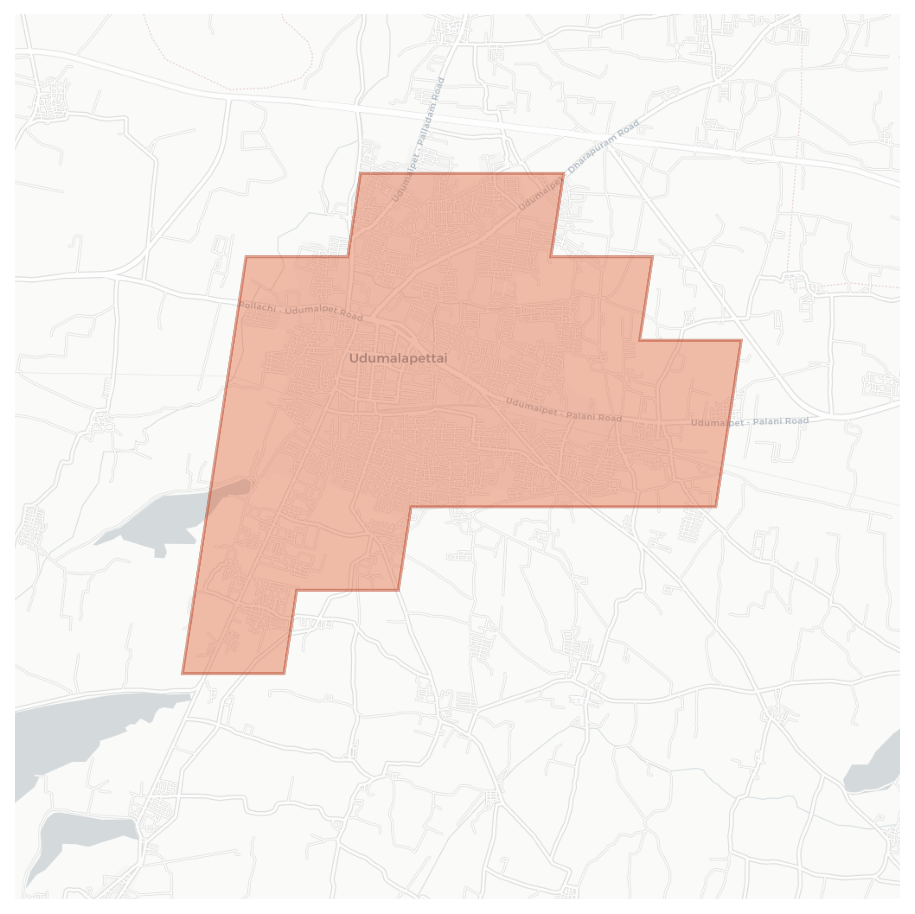 Udumalaipettai geographic map