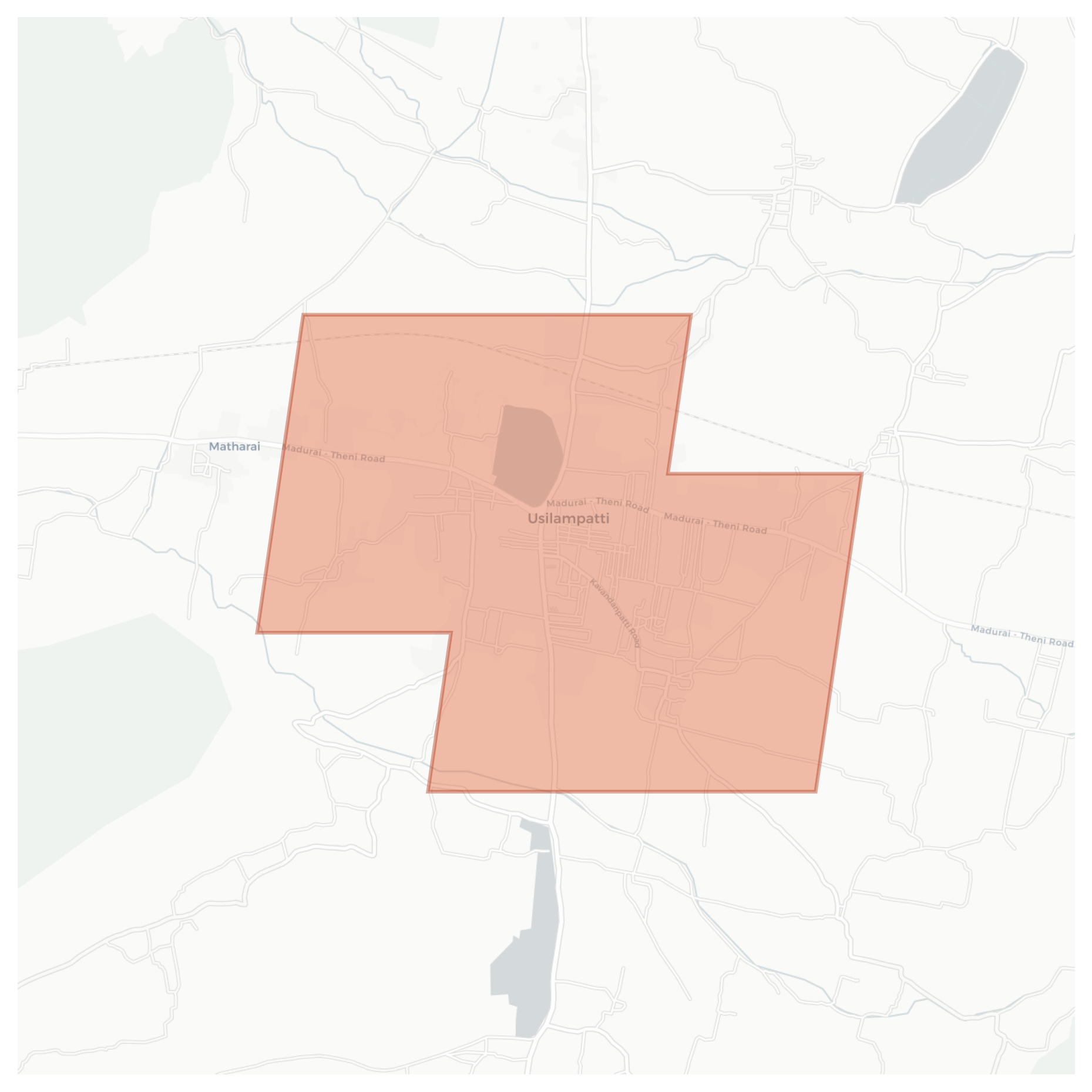 Usilampatti geographic map