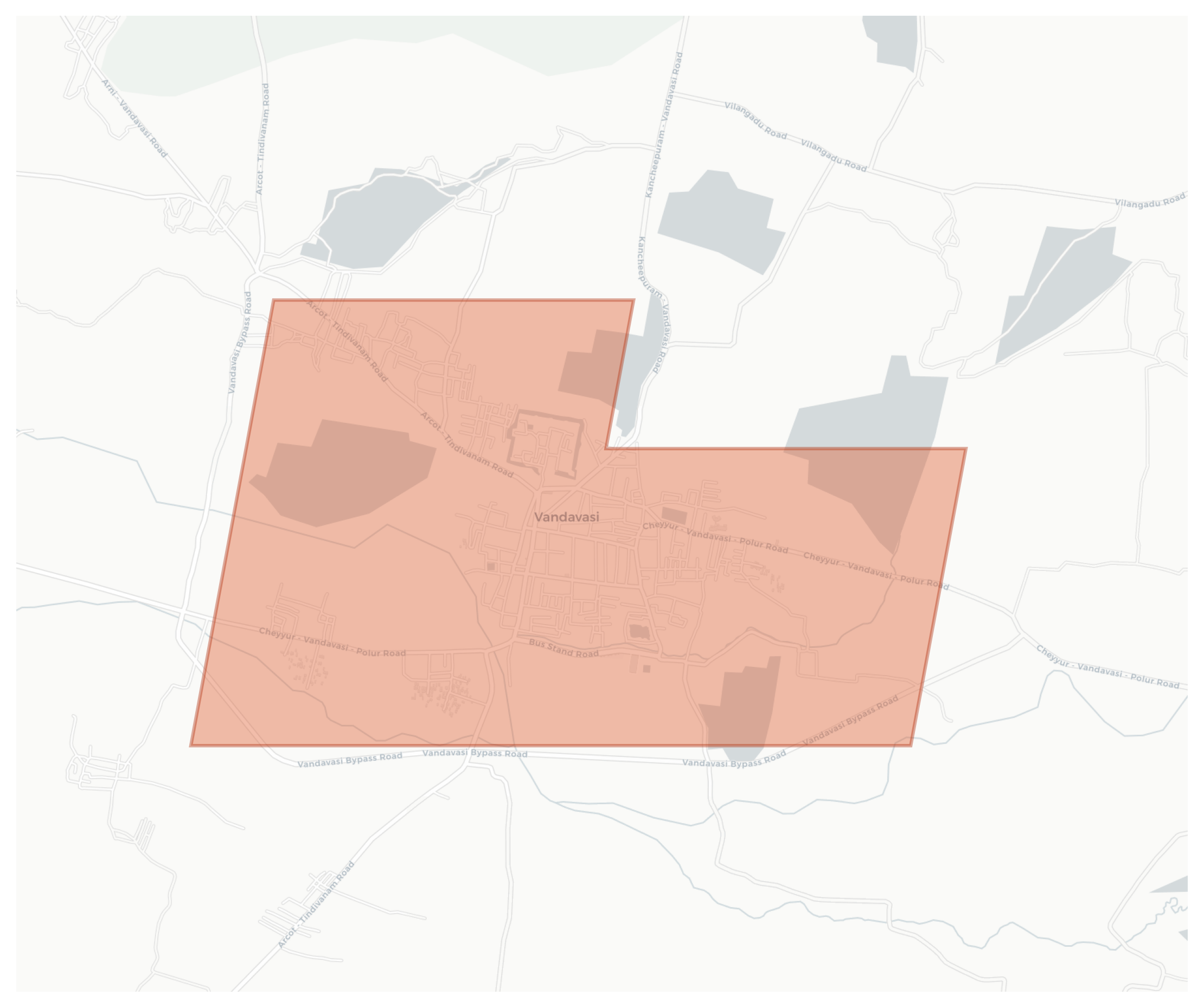 Vandavasi geographic map