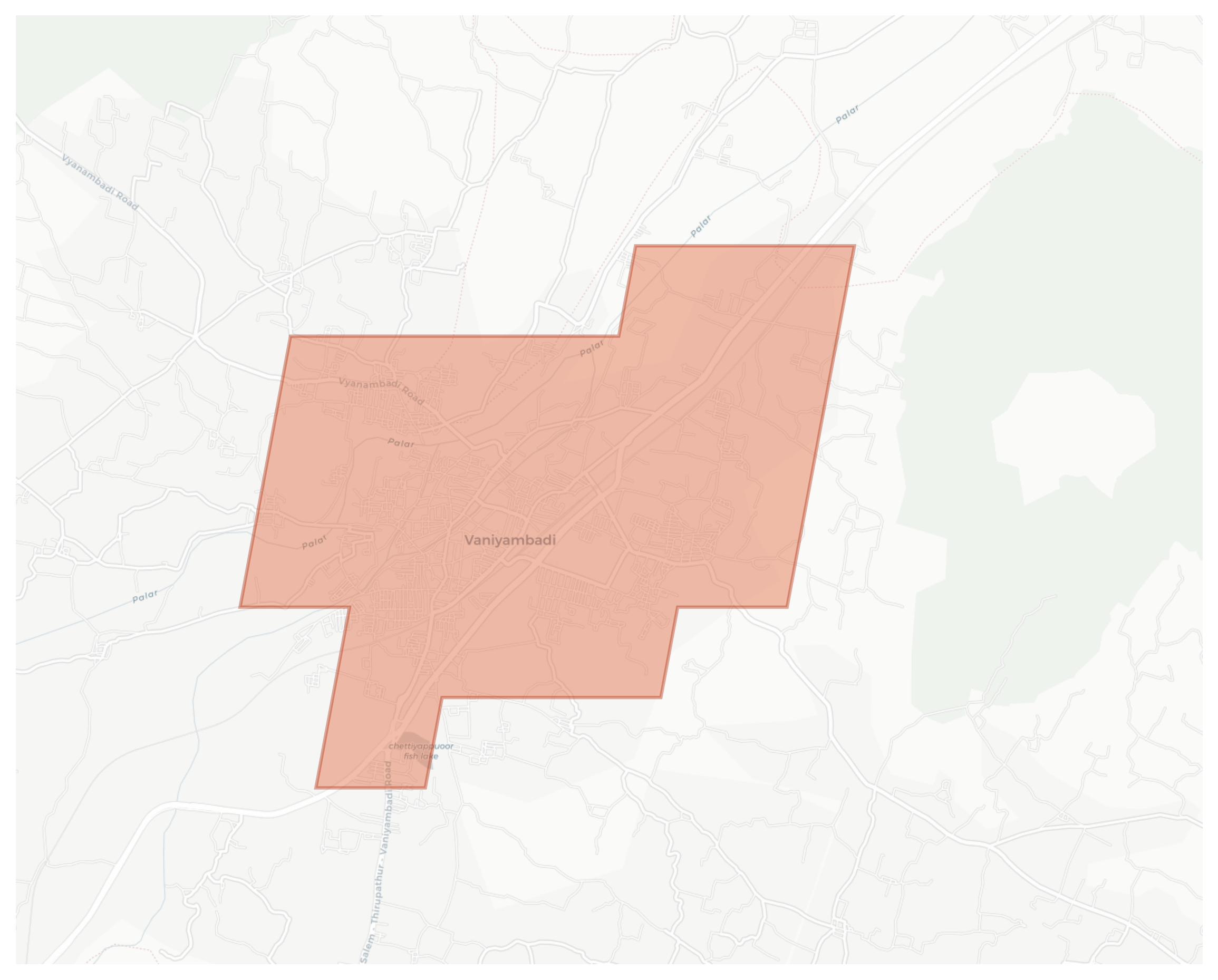 Vaniyambadi geographic map