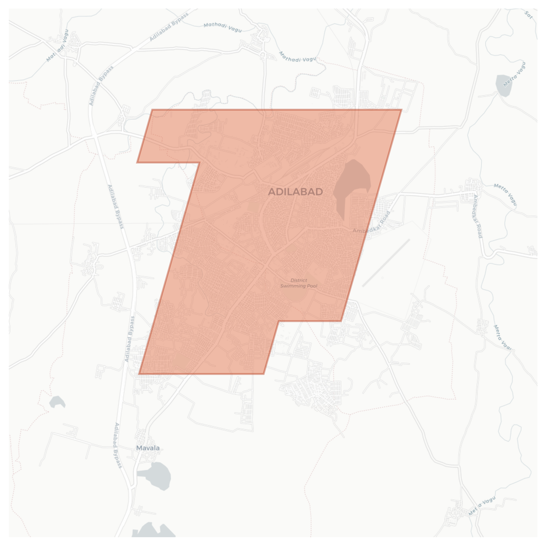 Adilabad geographic map