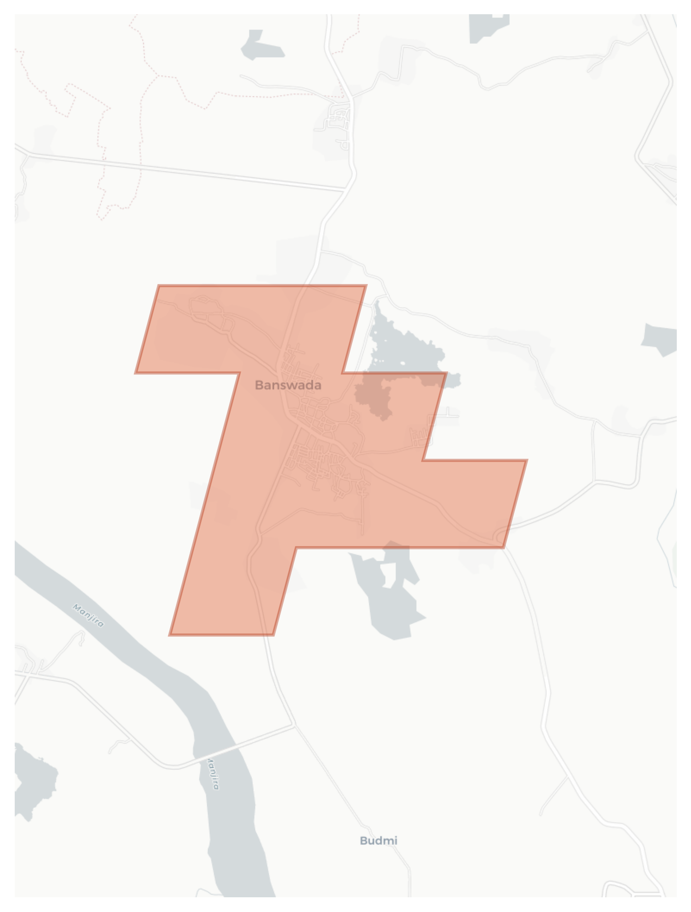 Banswada geographic map