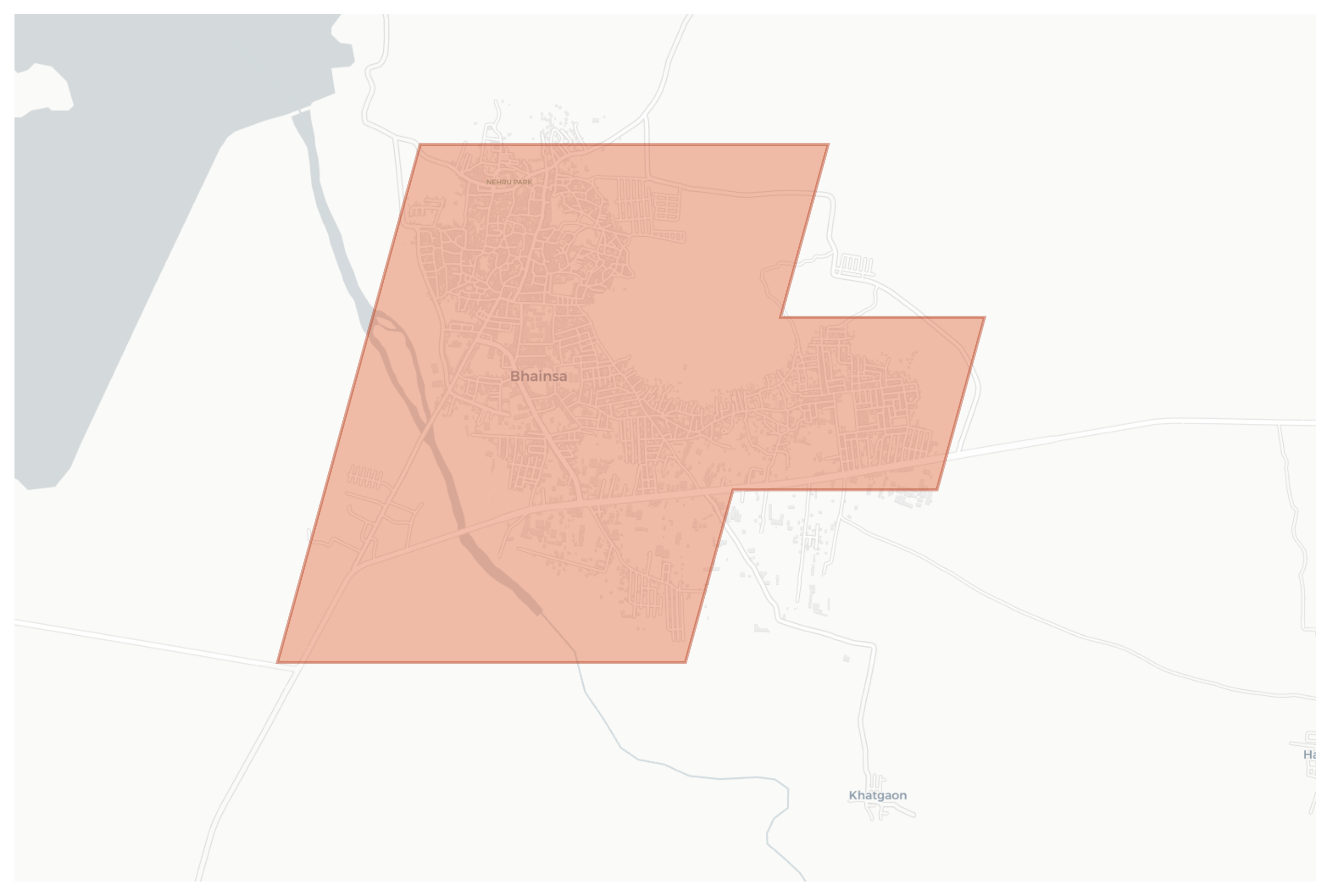 Bhainsa geographic map