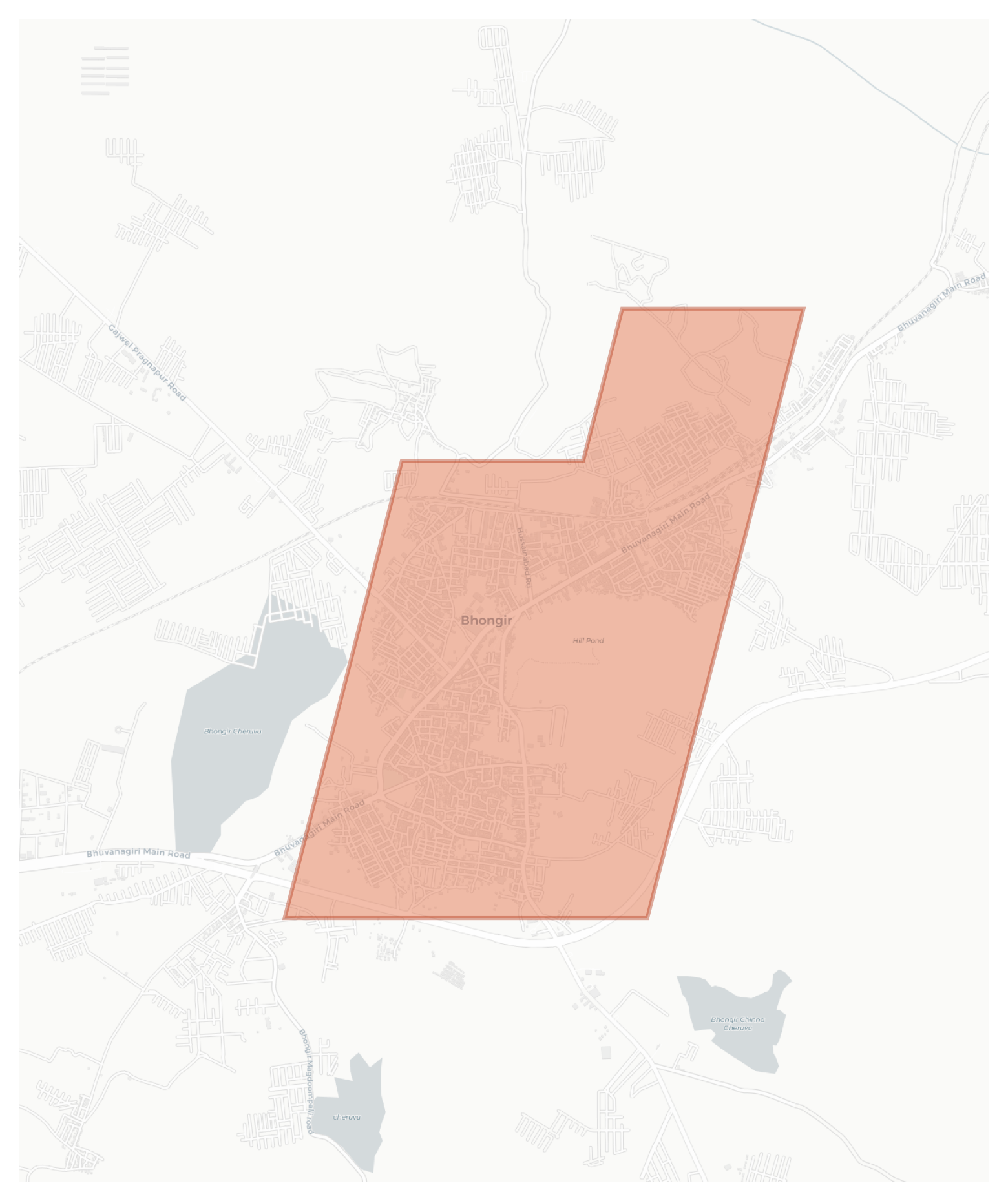 Bhongir geographic map