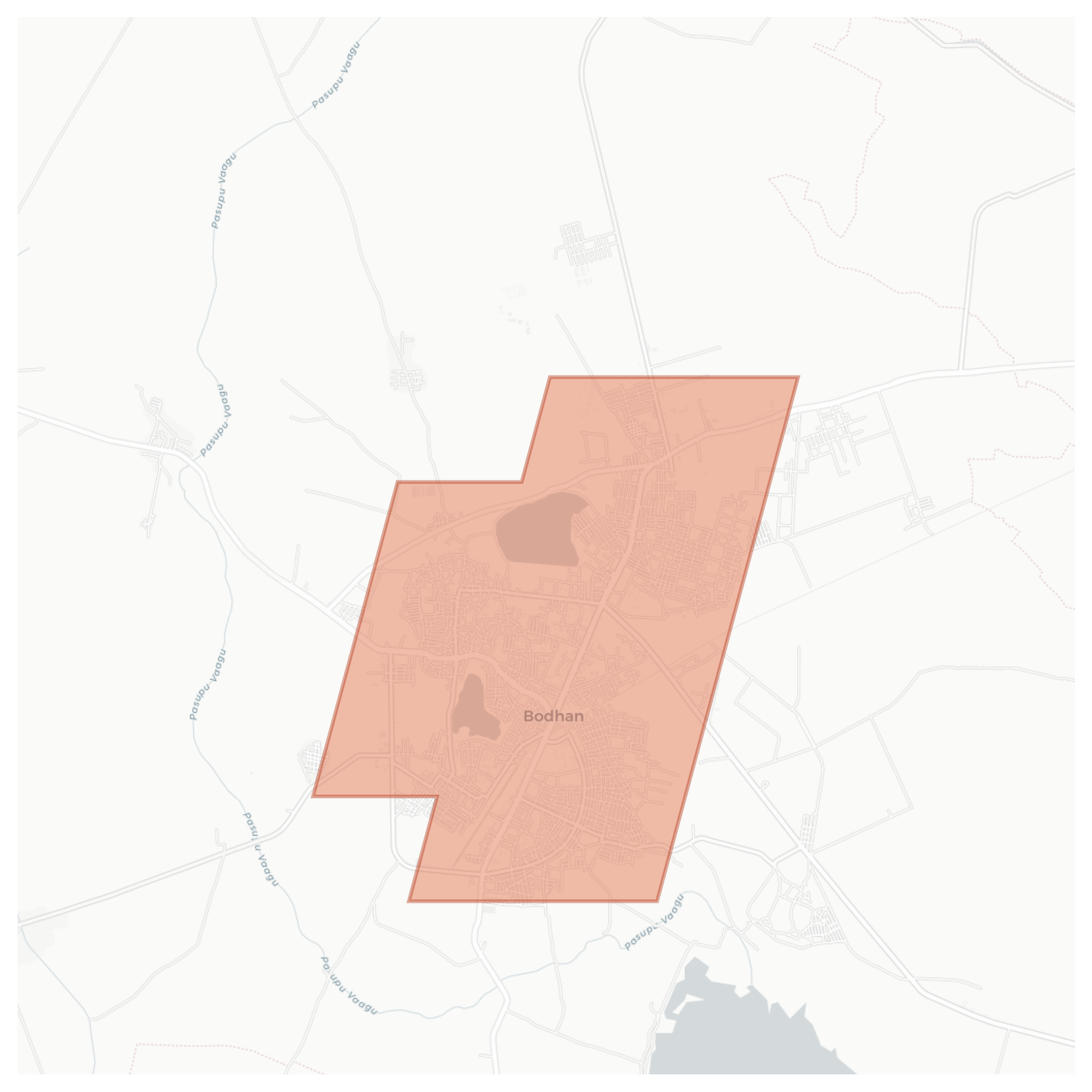 Bodhan geographic map