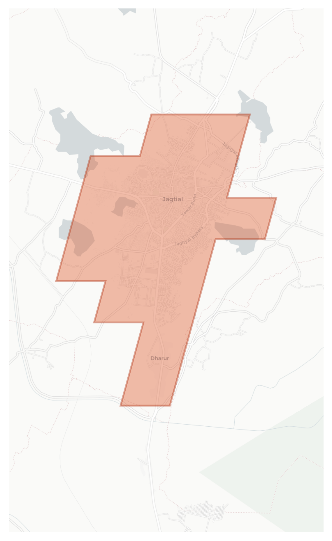 Jagtial geographic map