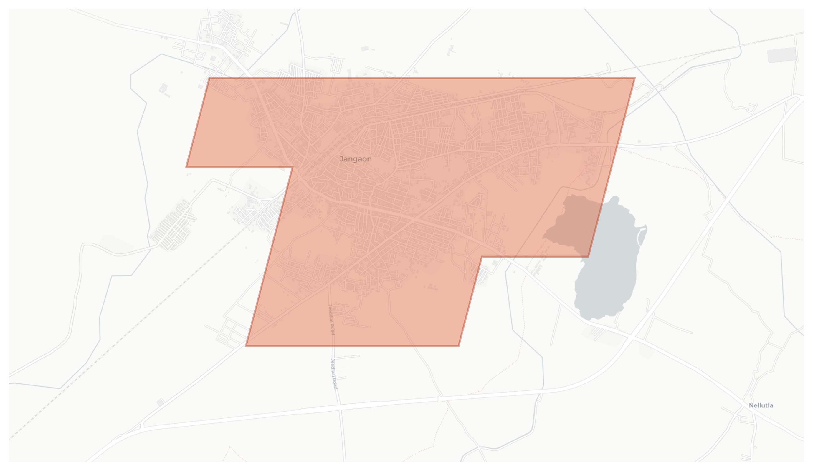 Jangaon geographic map