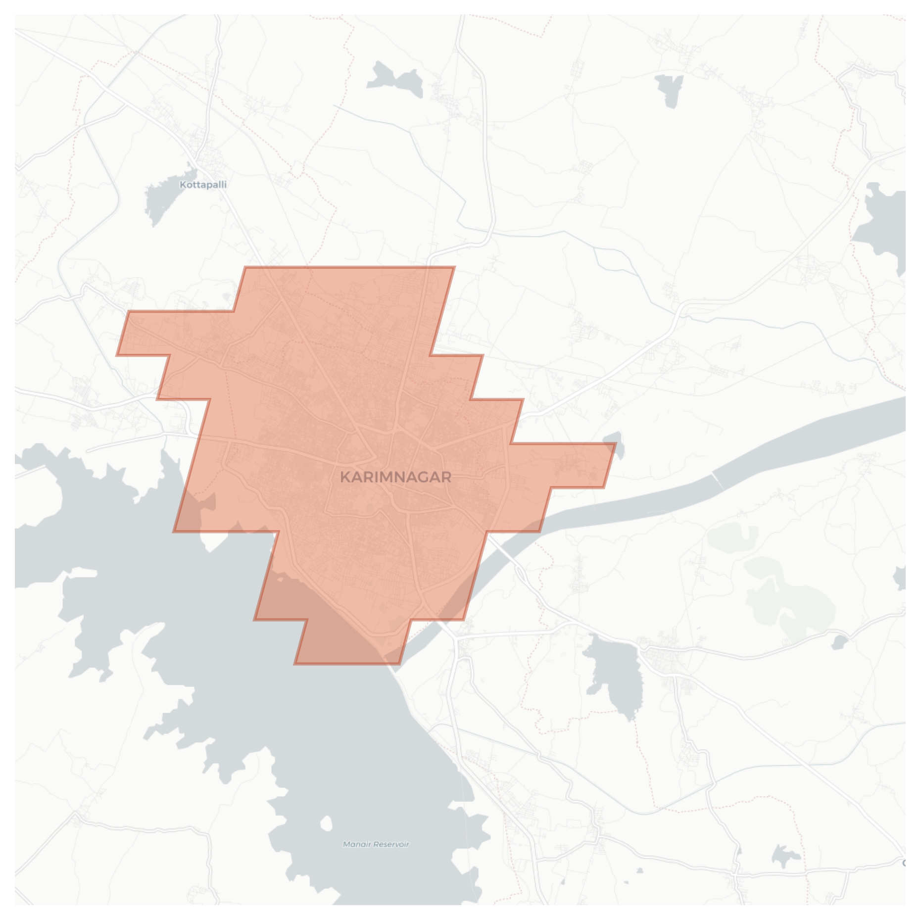 Karimnagar geographic map