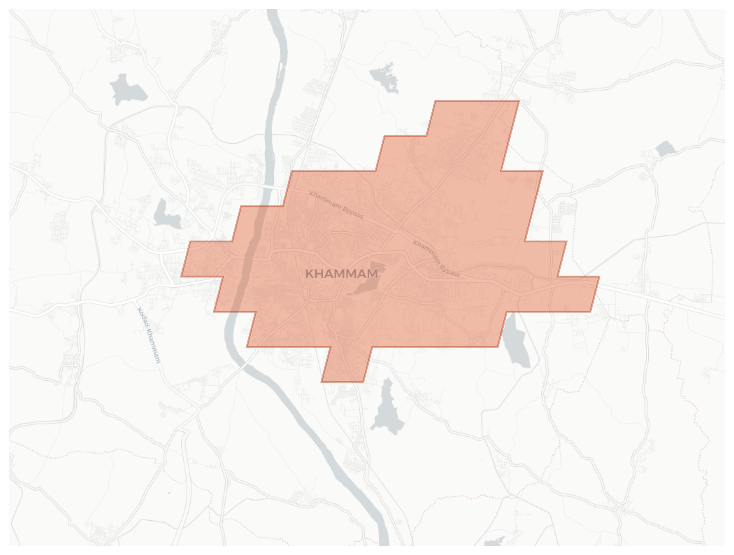 Khammam geographic map