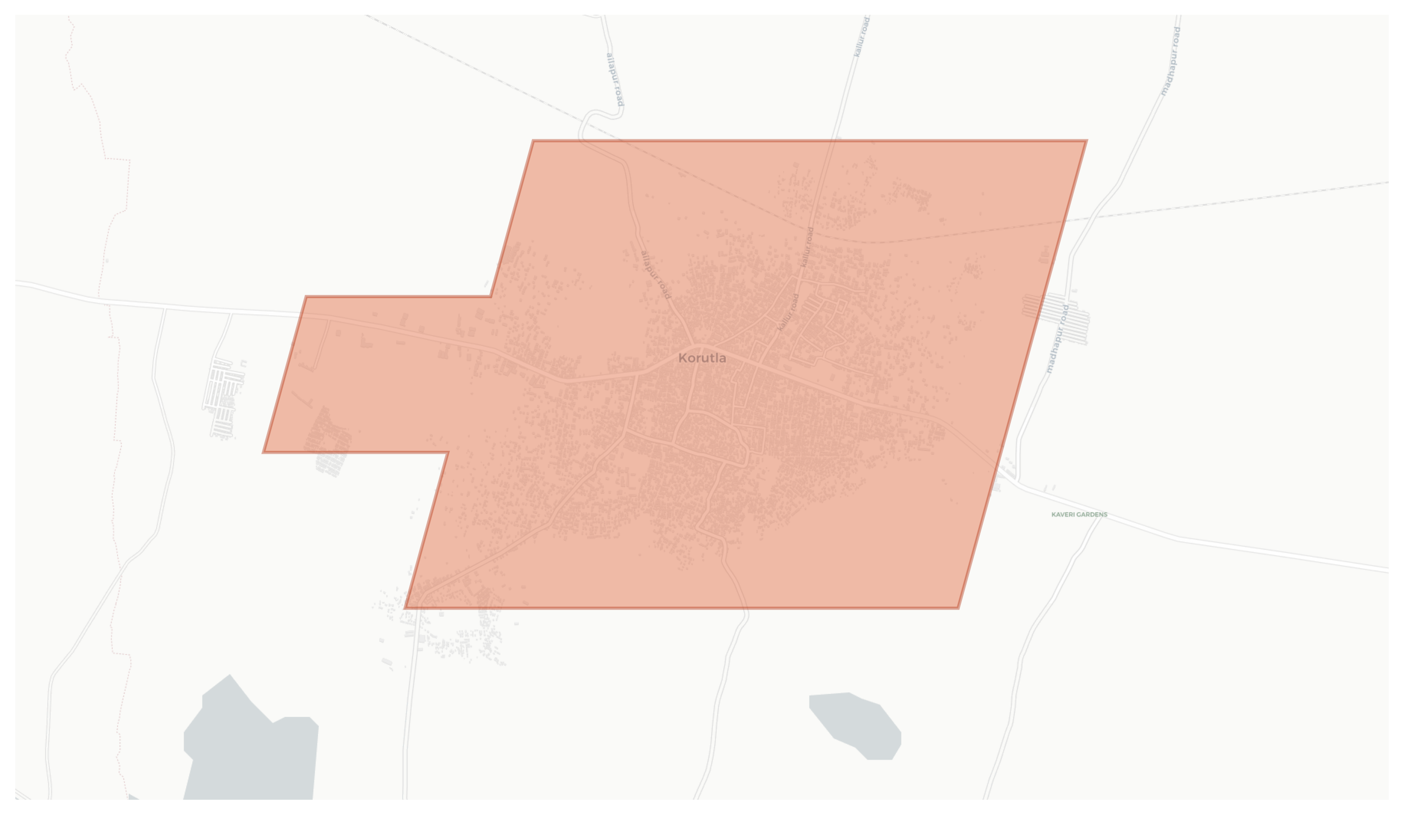 Korutla geographic map