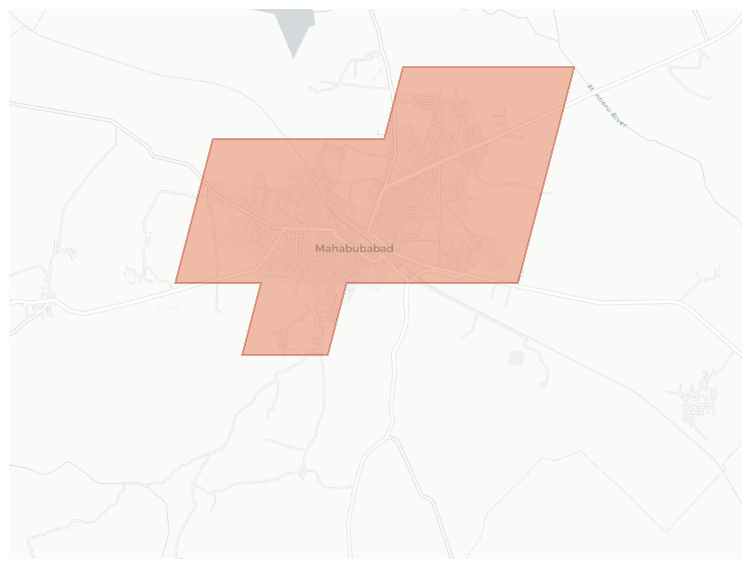 Mahabubabad geographic map