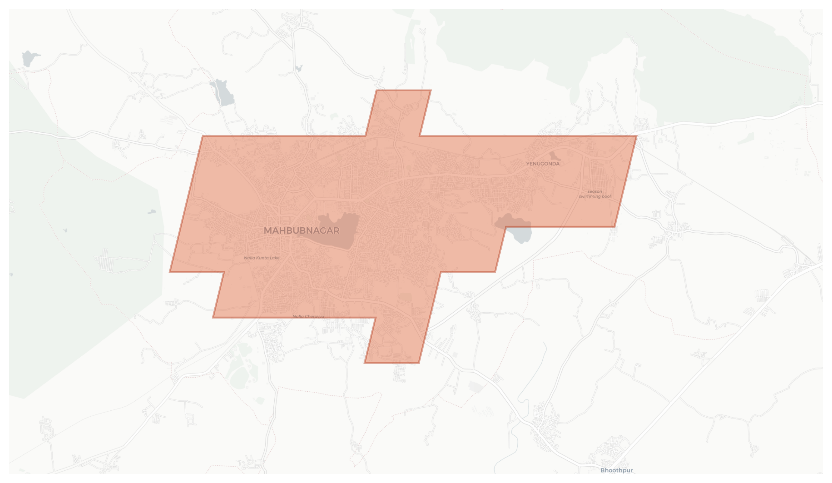 Mahbubnagar geographic map