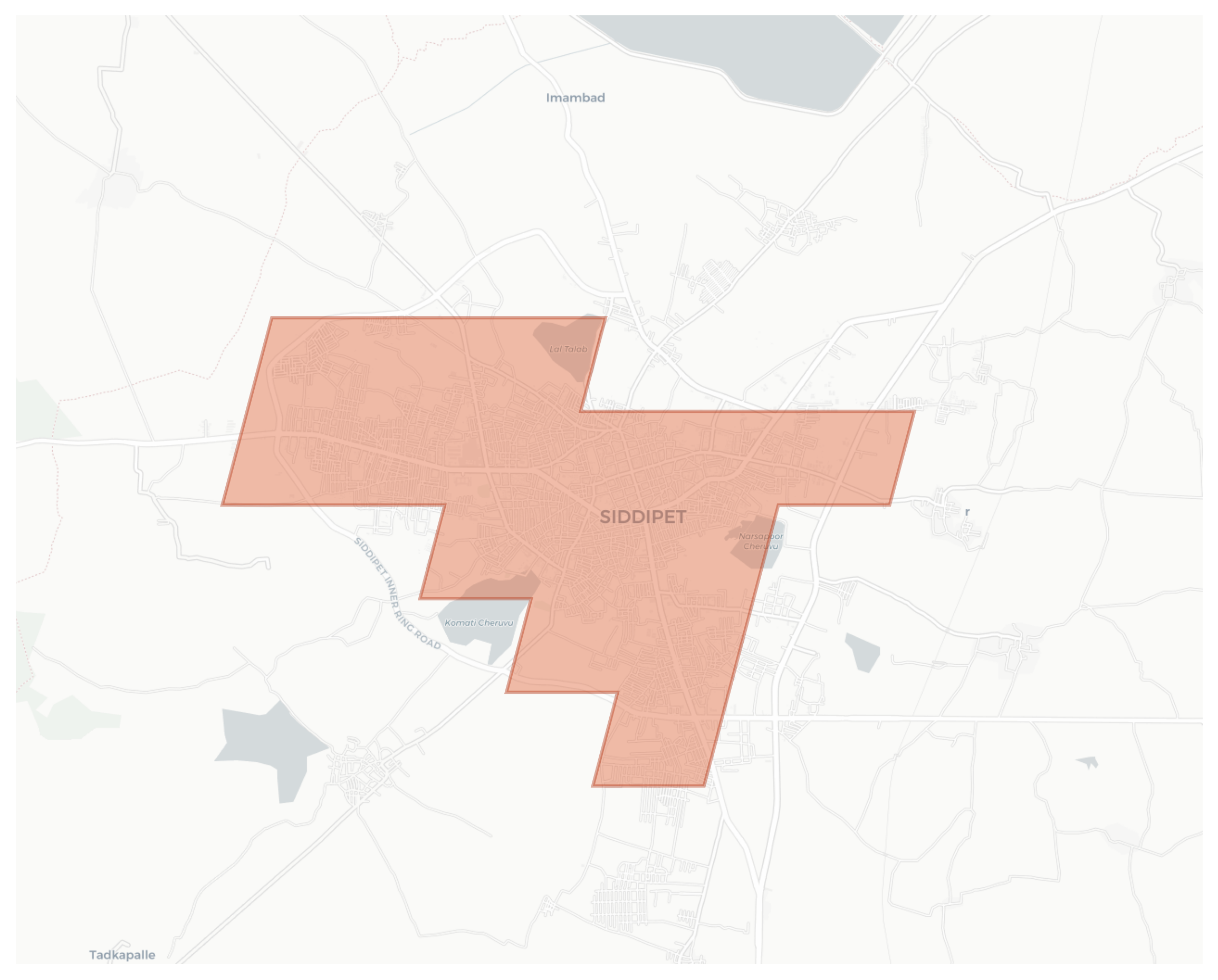 Siddipet geographic map