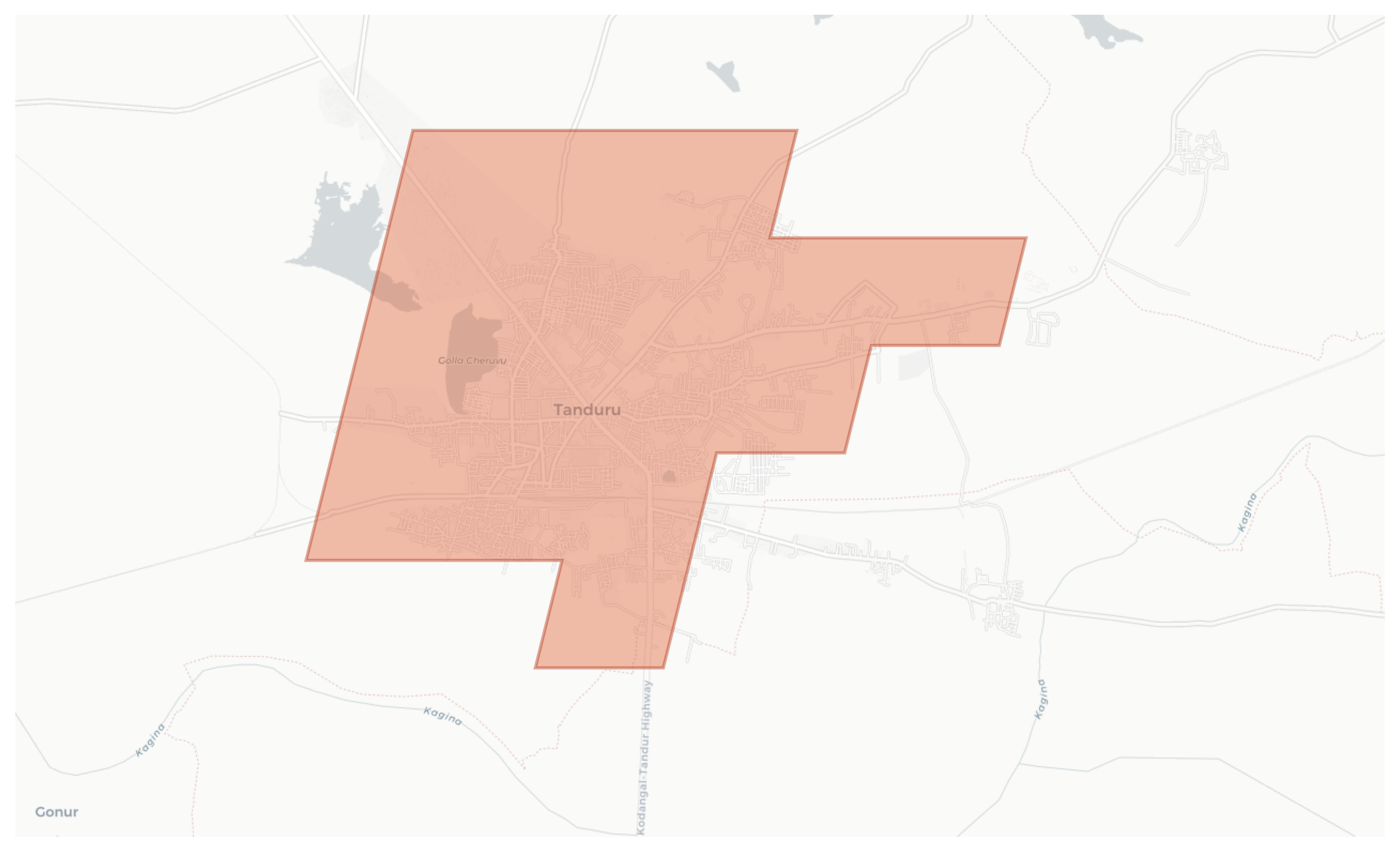 Tanduru geographic map