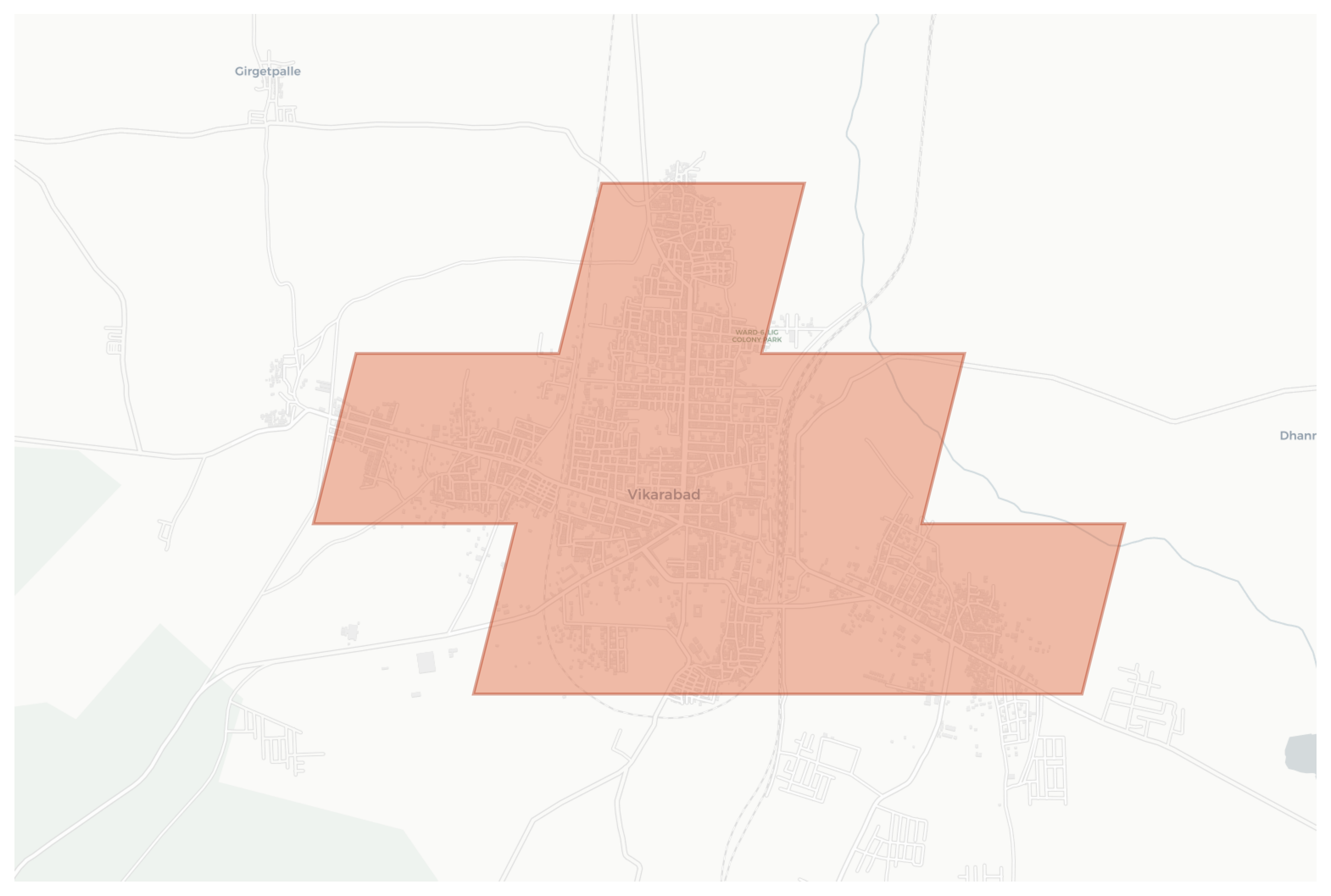Vikarabad geographic map