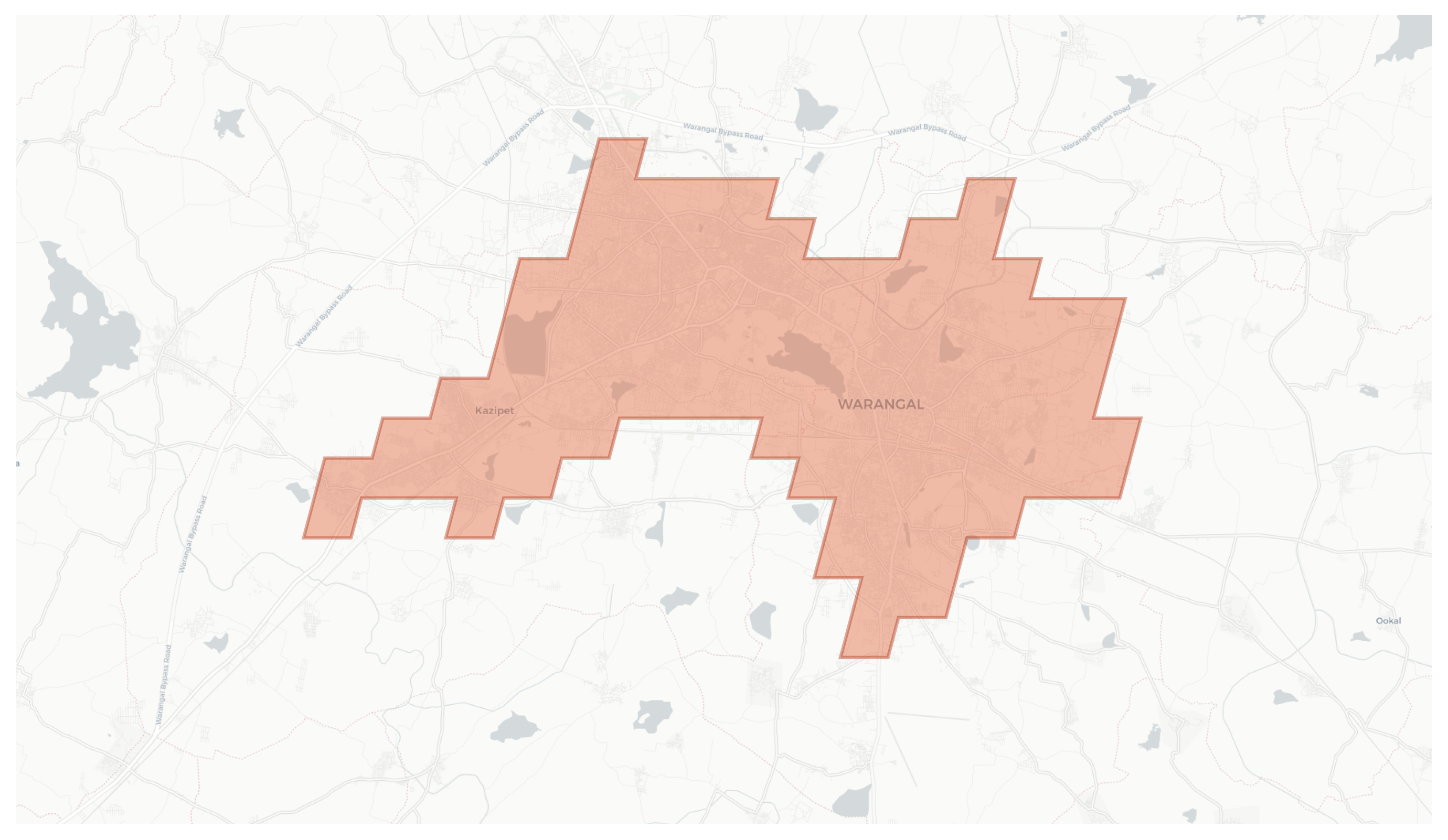 Warangal geographic map