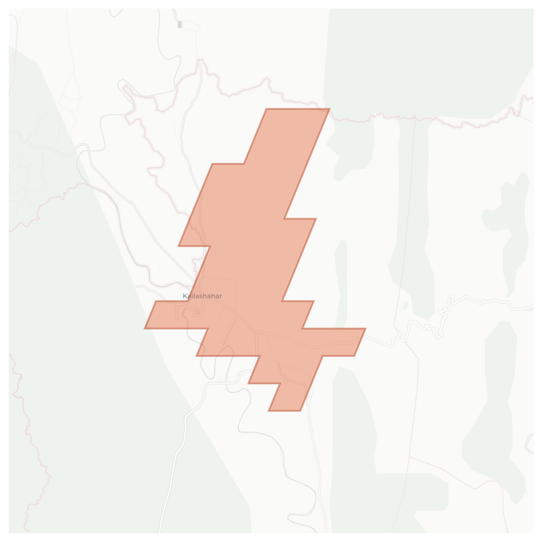 Kailashahar geographic map