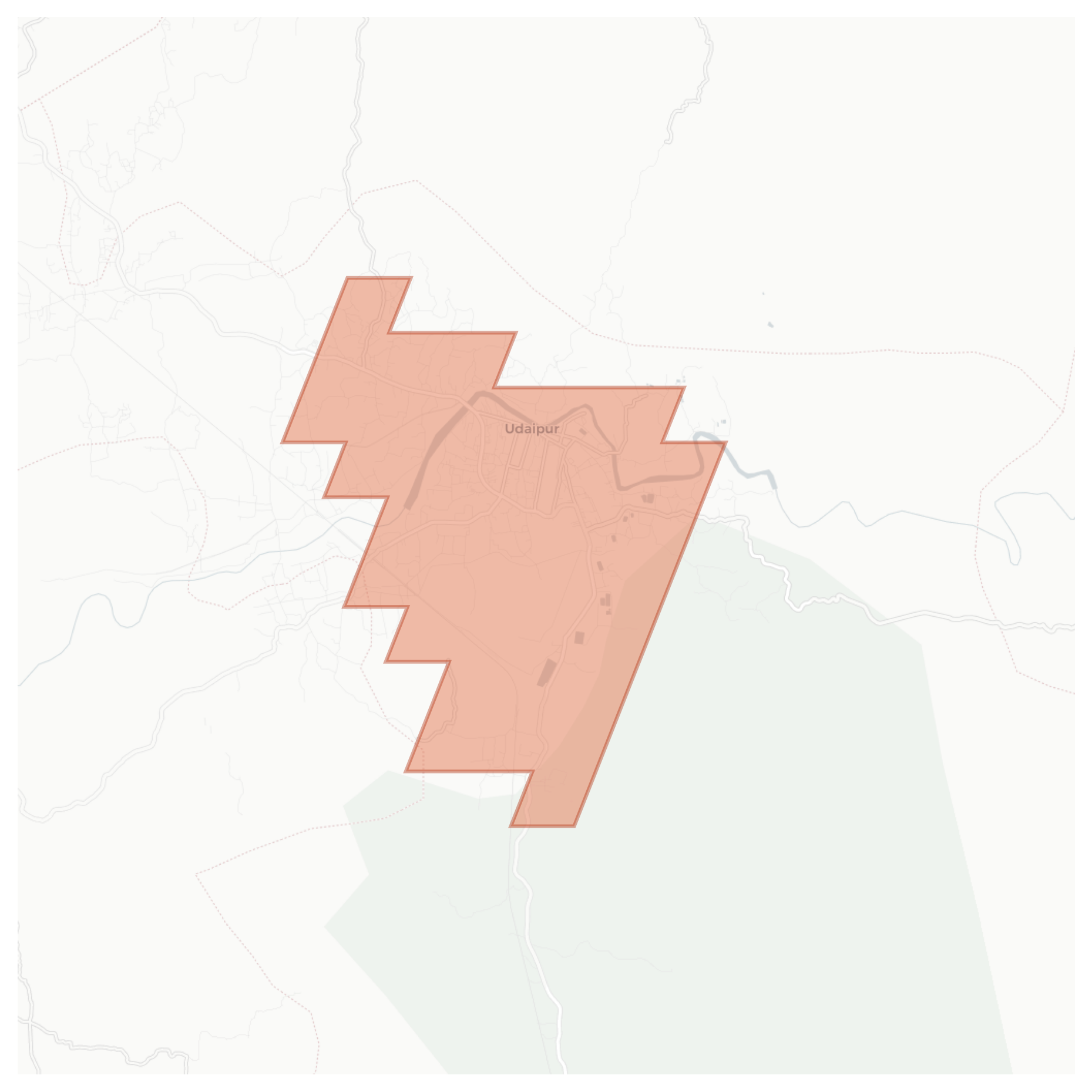 Udaipur geographic map