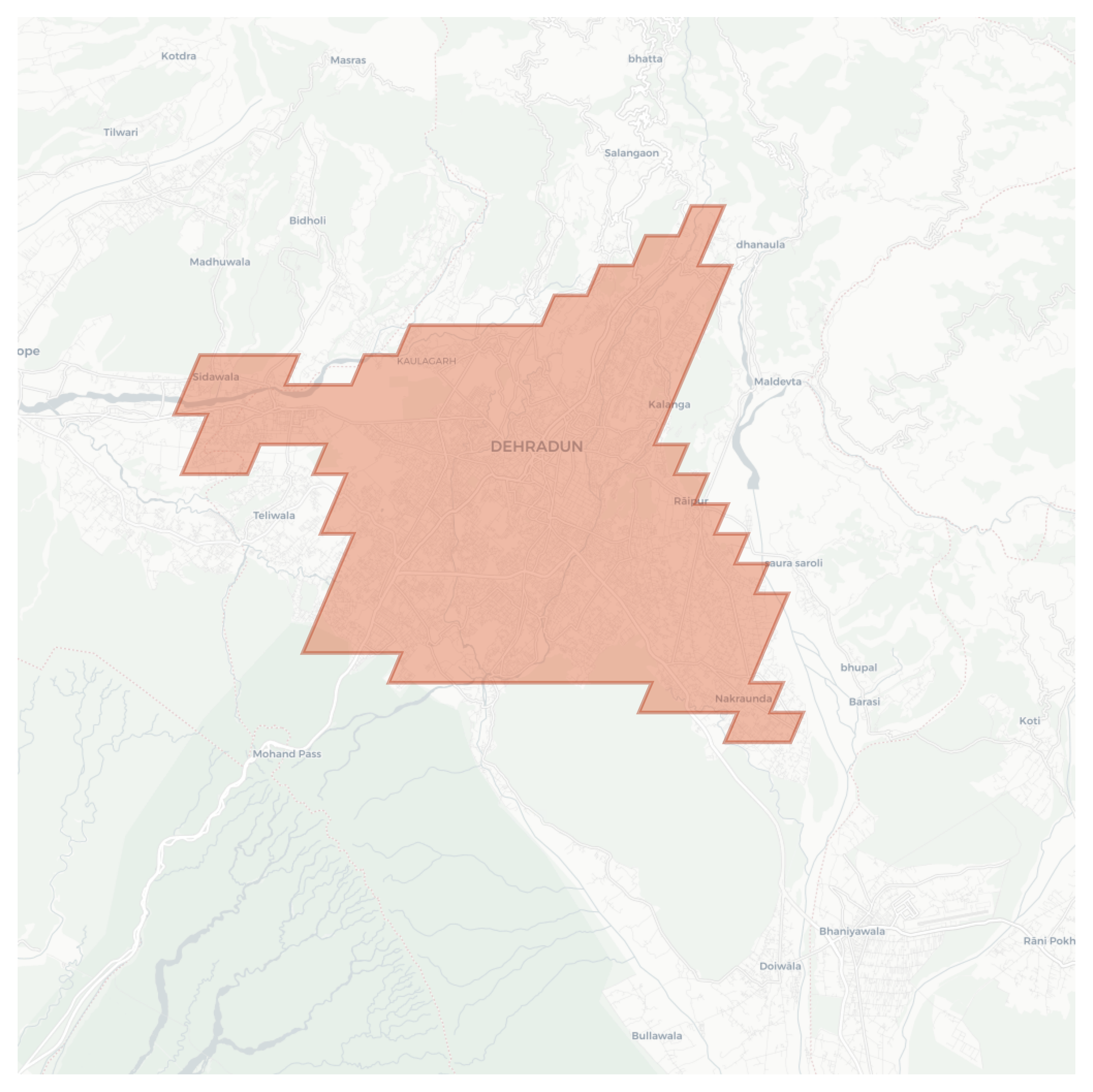 Dehradun geographic map