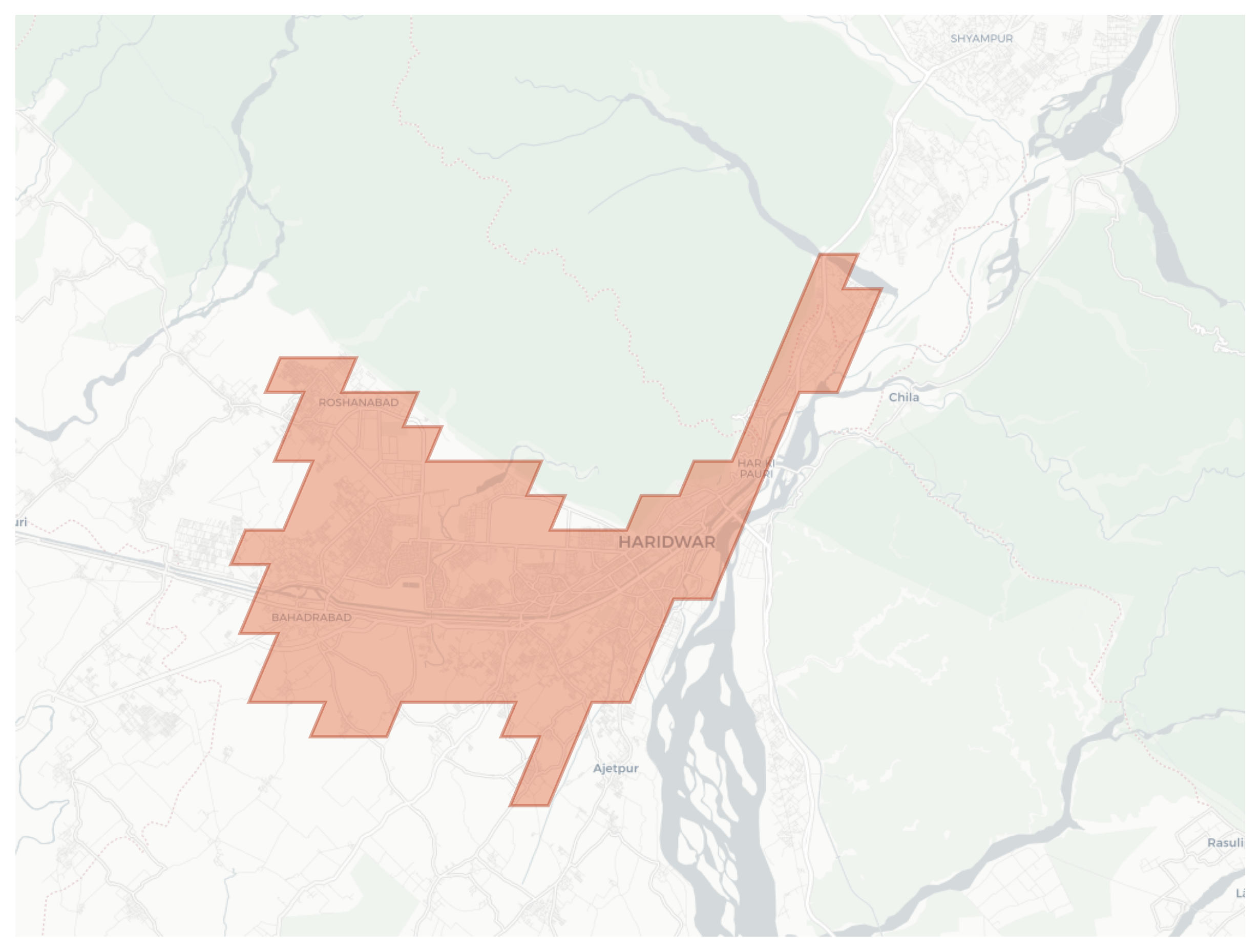 Haridwar geographic map