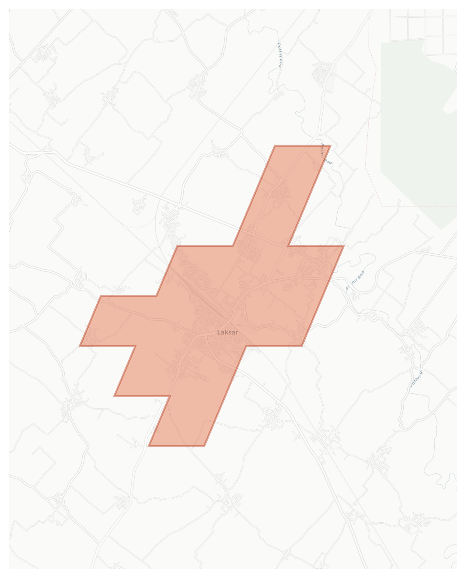 Laksar geographic map
