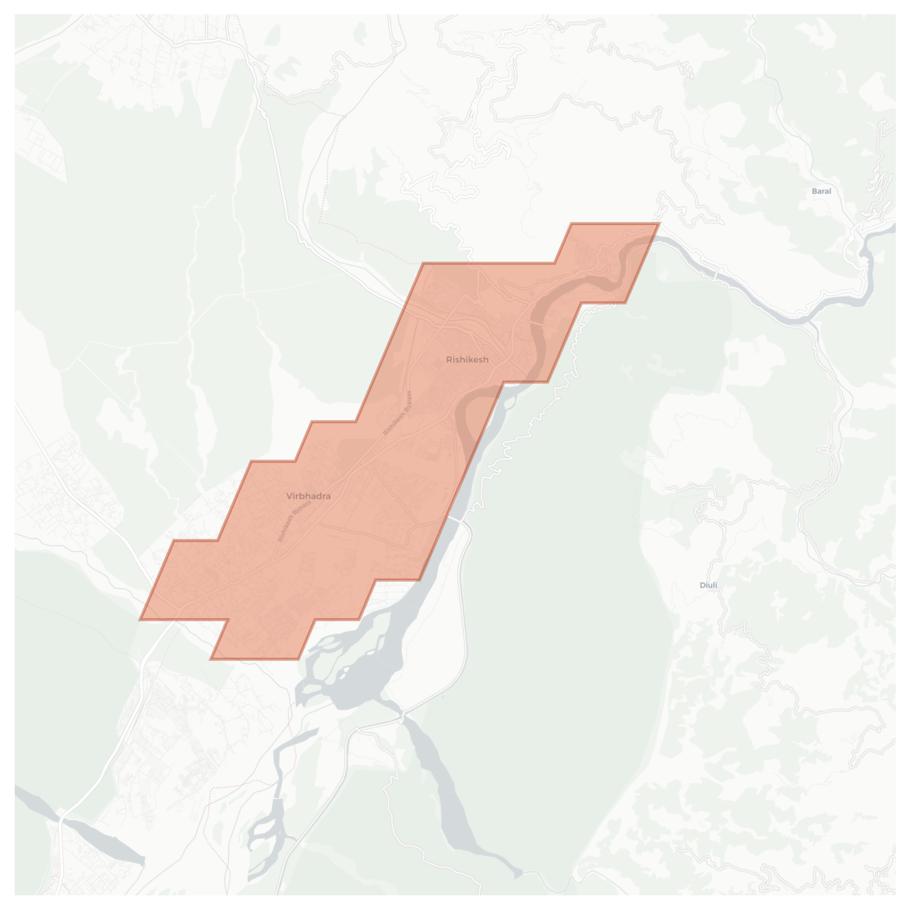 Rishikesh geographic map