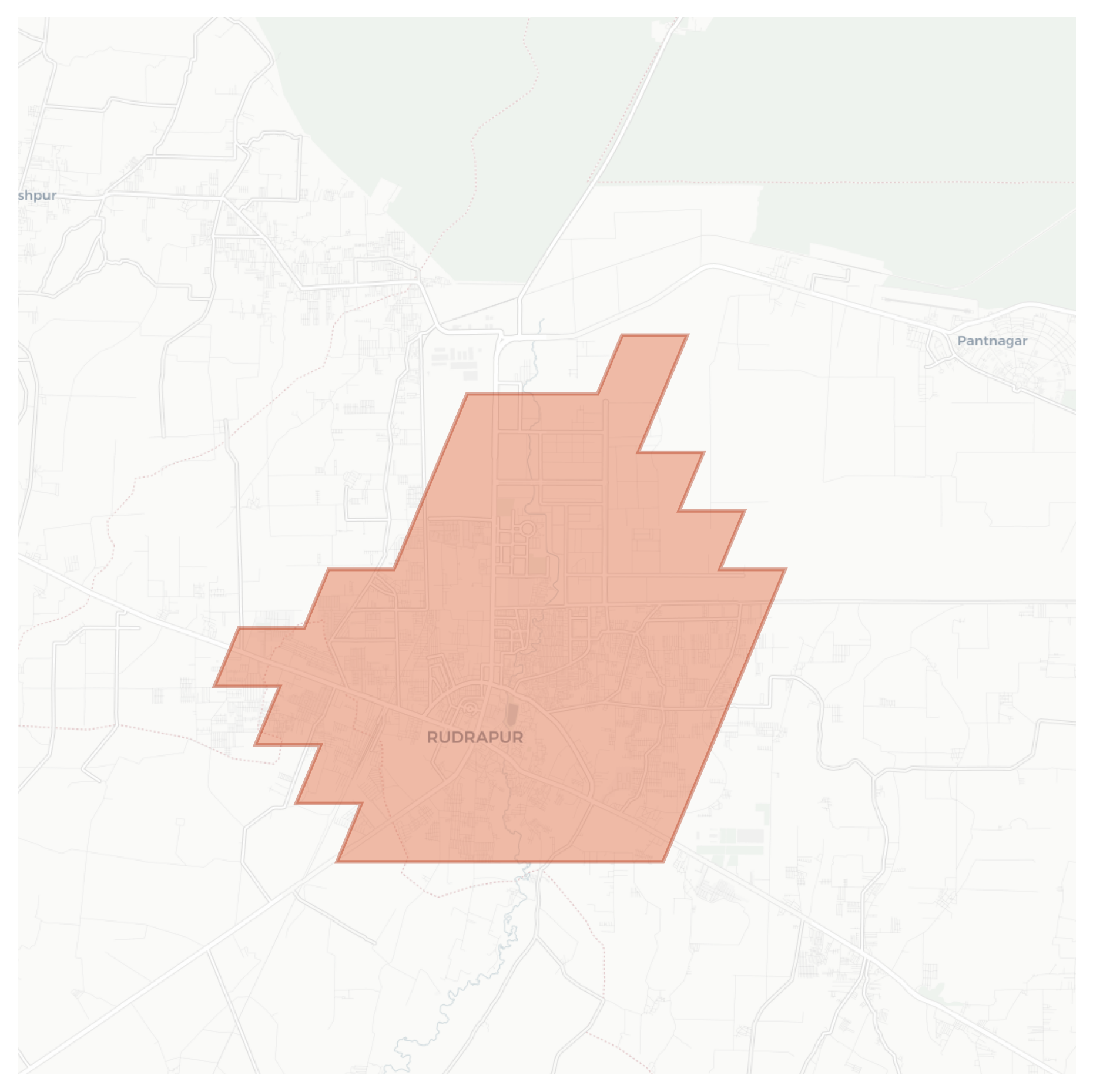 Rudrapur geographic map
