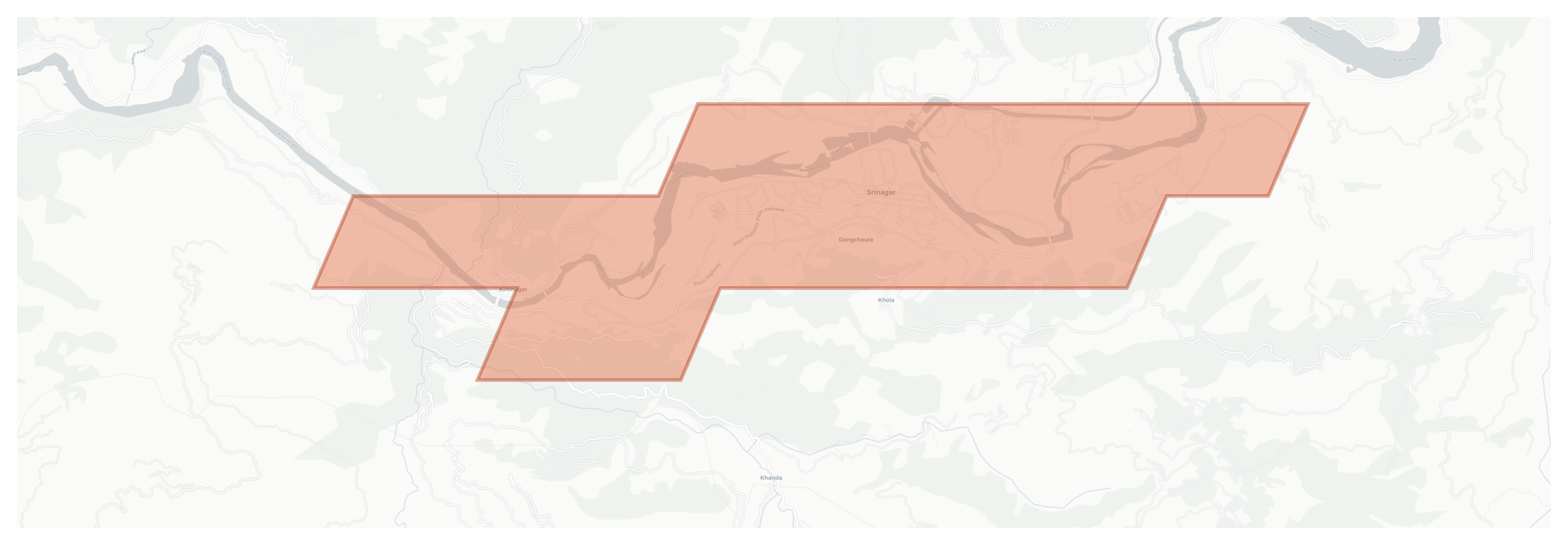 Srinagar geographic map