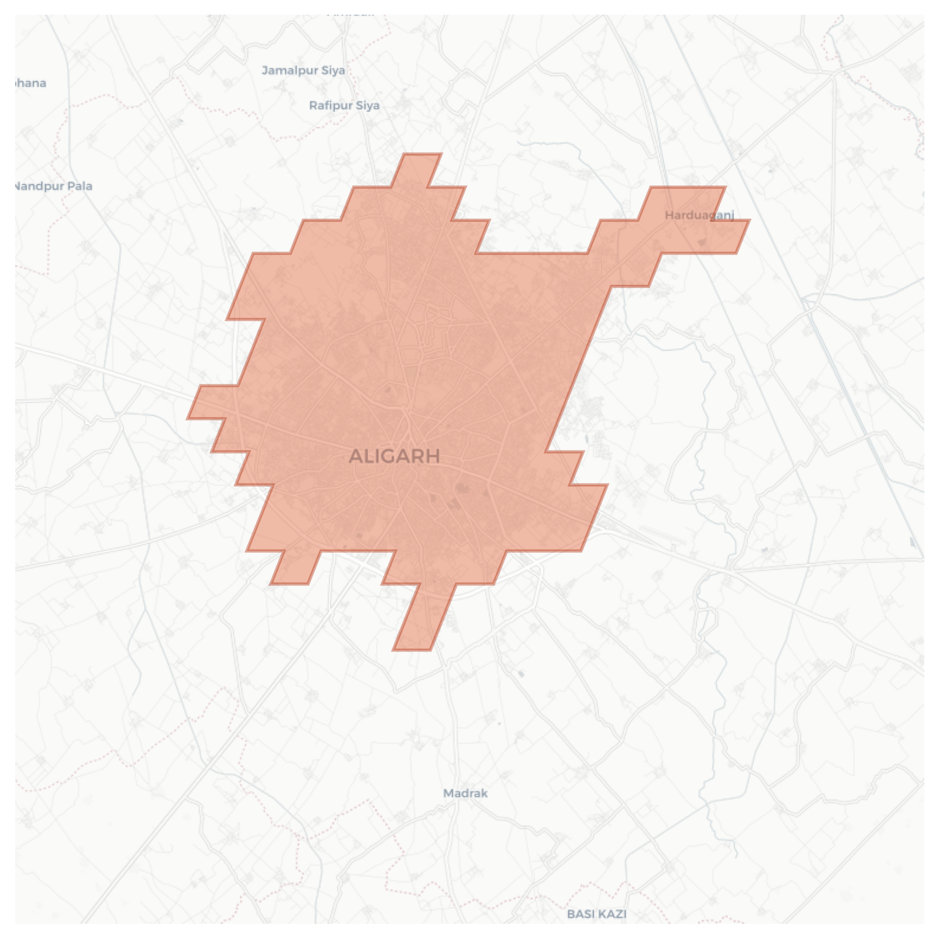 Aligarh geographic map