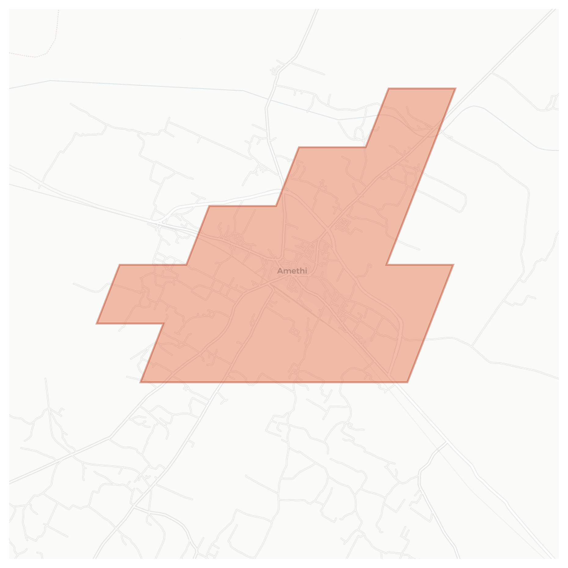 Amethi geographic map